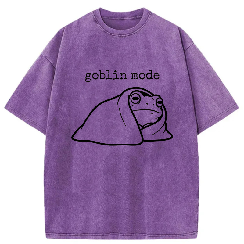 Goblin Mode Frog Outline Print tshirt 100% cotton