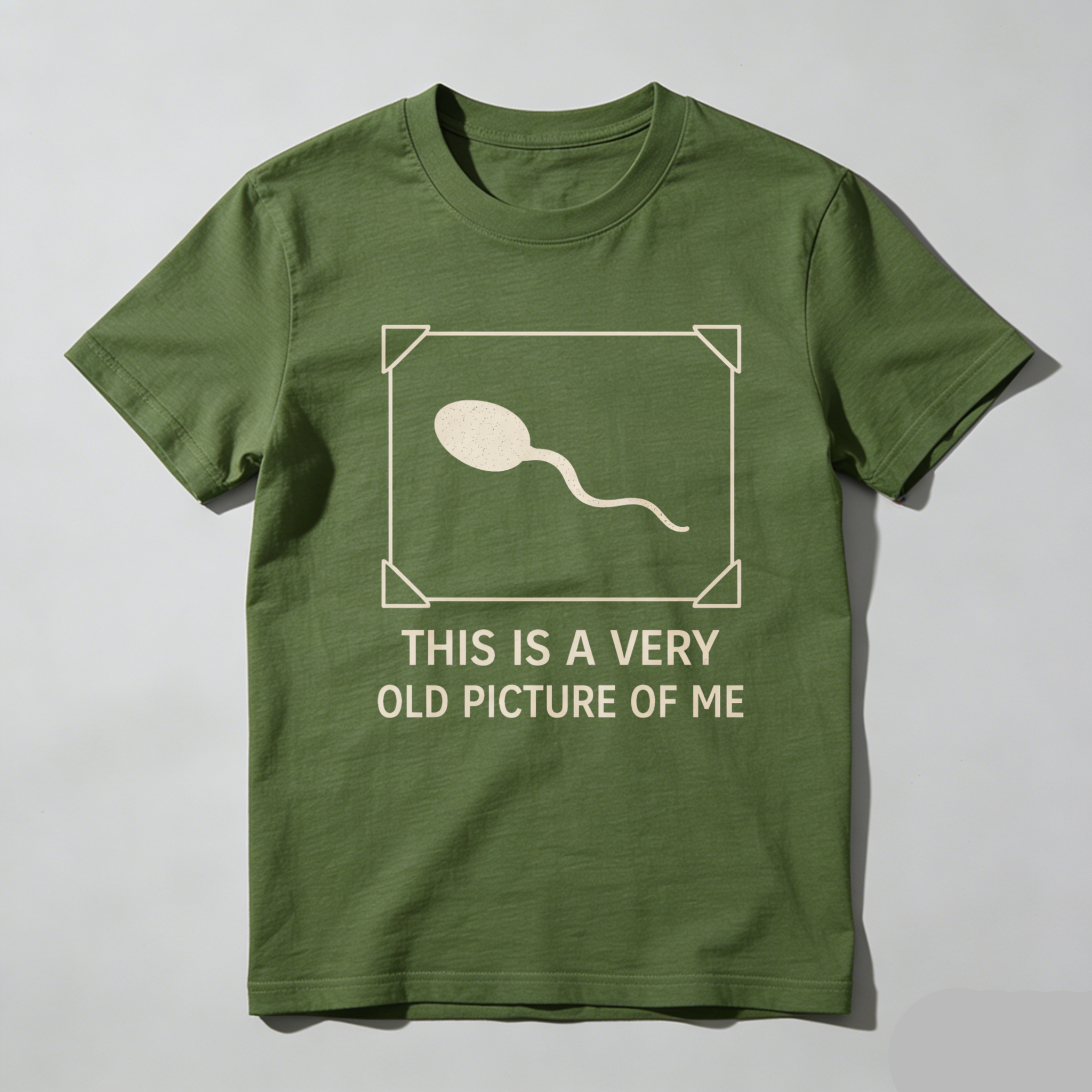 TEECURENTThis Is A Very Old Picture Of Me Sperm T-Shirt Funny Humor Men Women Black Shirt-TeeCurent