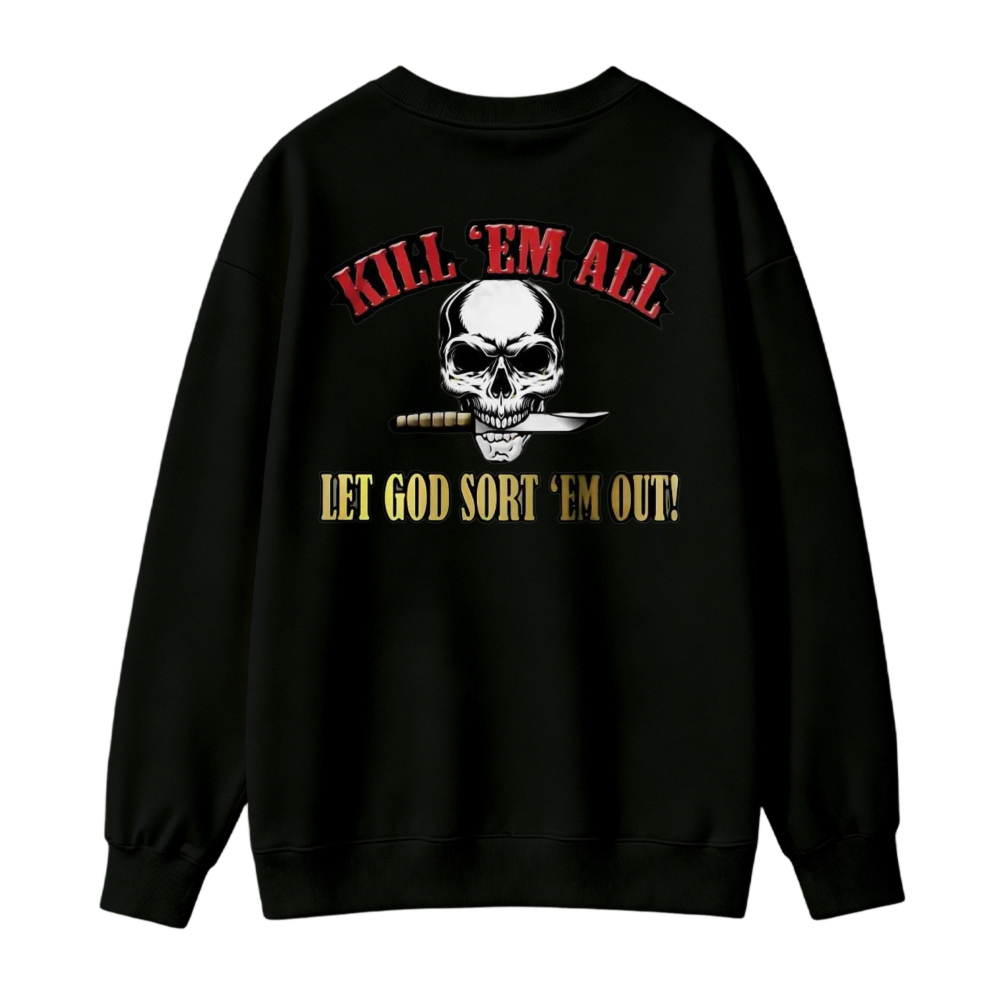 Skull And Knife Graphic Print Sweatshirt