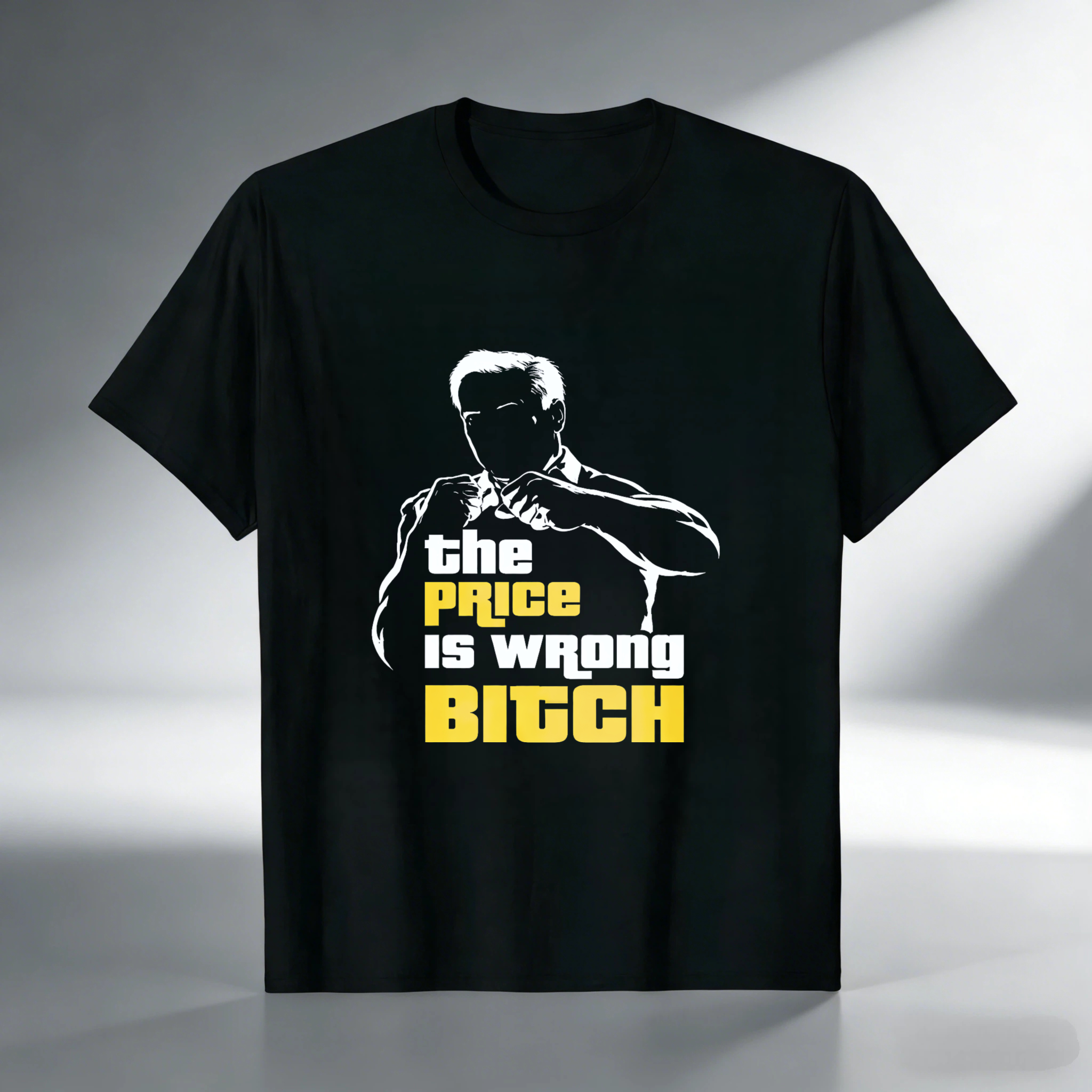 TEECURENT The Price Is Wrong Bitch T Shirt With Iconic Pose And Bold Text Design For Fans Of Classic Game Show Humor