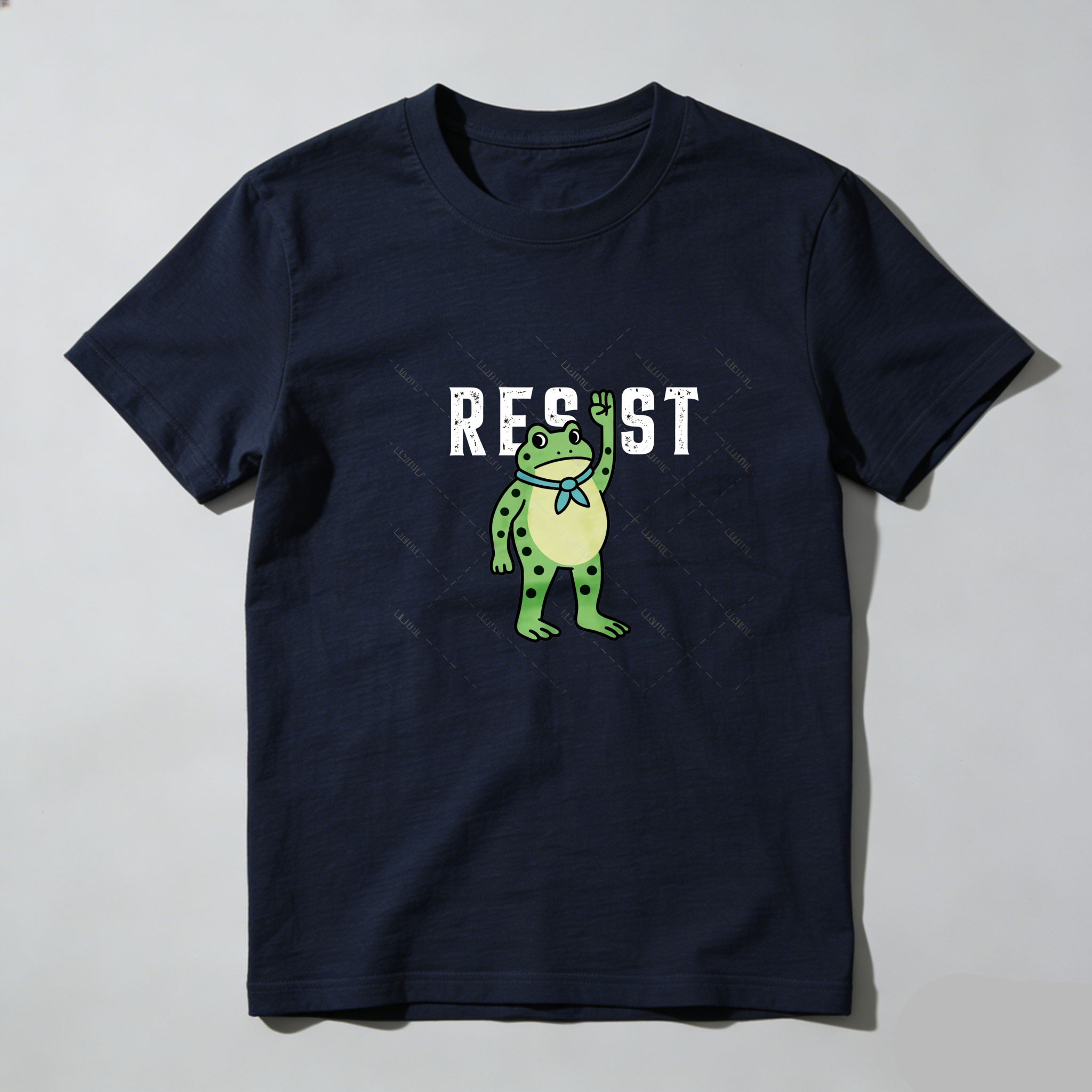 TEECURENT Frog Resist Protest Pure Cotton Short Sleeve T Shirt-TeeCurent