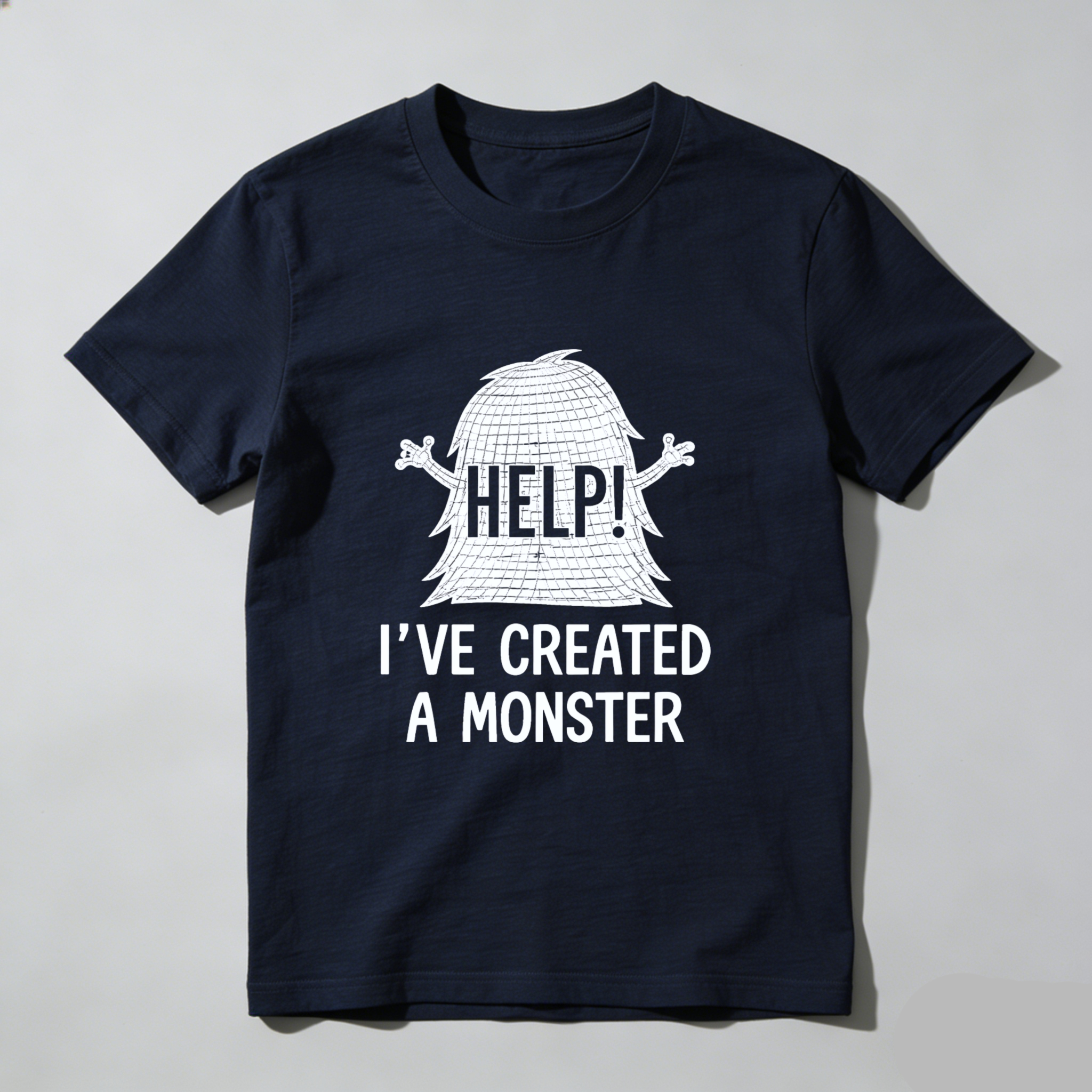 TEECURENT Help Ive Created A Monster Halloween Shirt Funny T-Shirt For Men Women Spooky Costume Party Gift WOMEN
