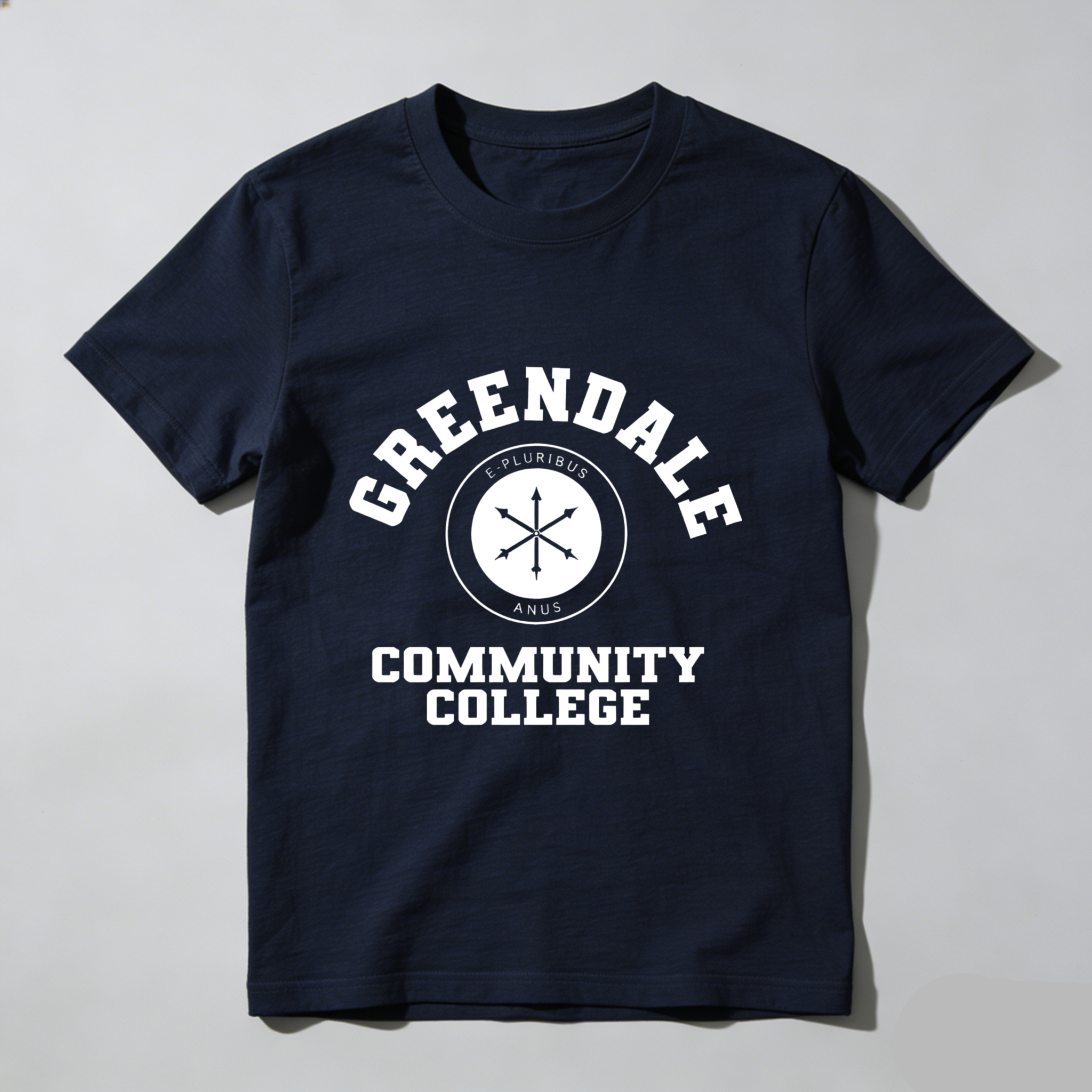 TEECURENT Greendale Community College T Shirt Black Unisex Cotton Graphic Tee School Spirit Apparel For Men Women Students