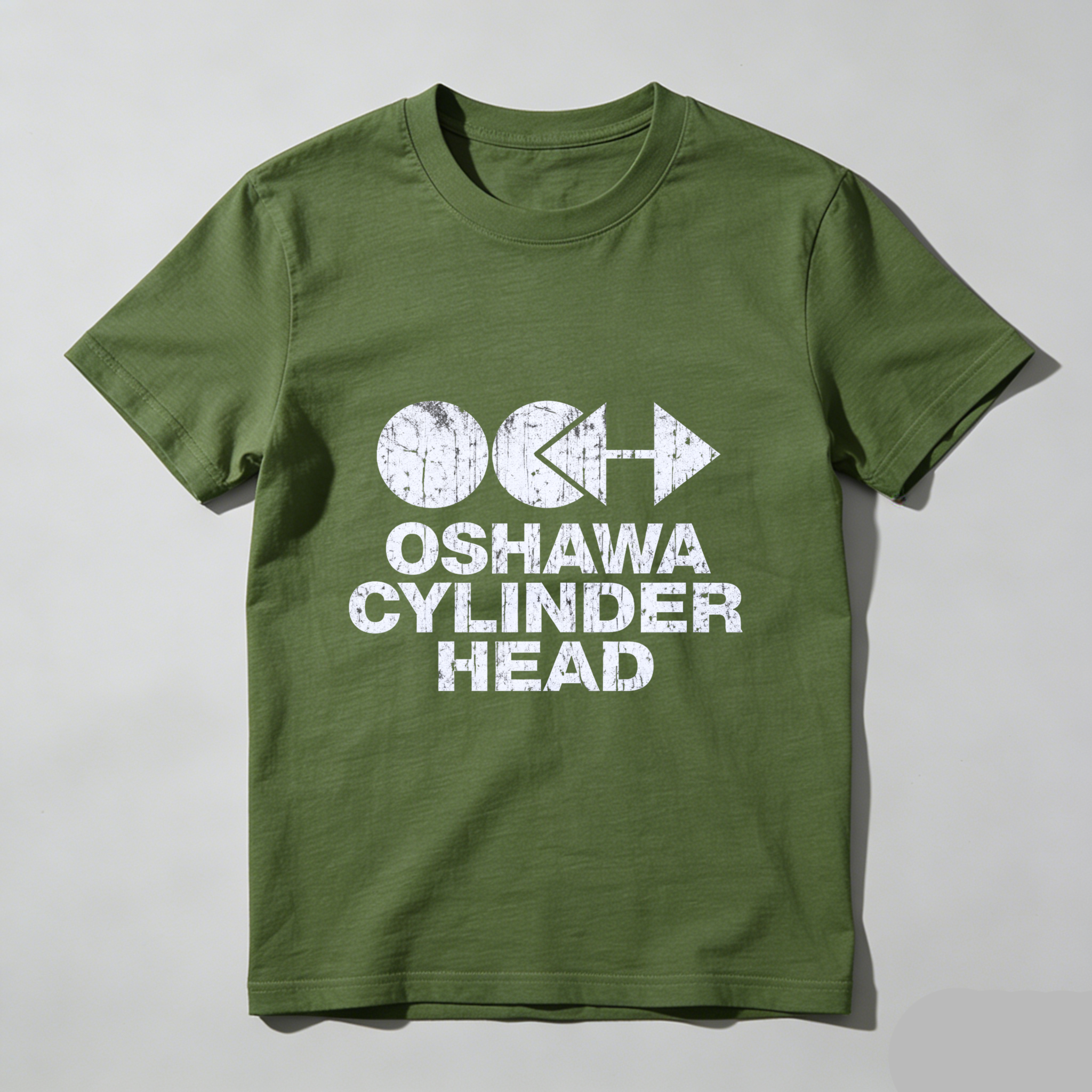 Oshawa Cylinder Head Logo T Shirt Black Men Women Unisex Casual Streetwear Top