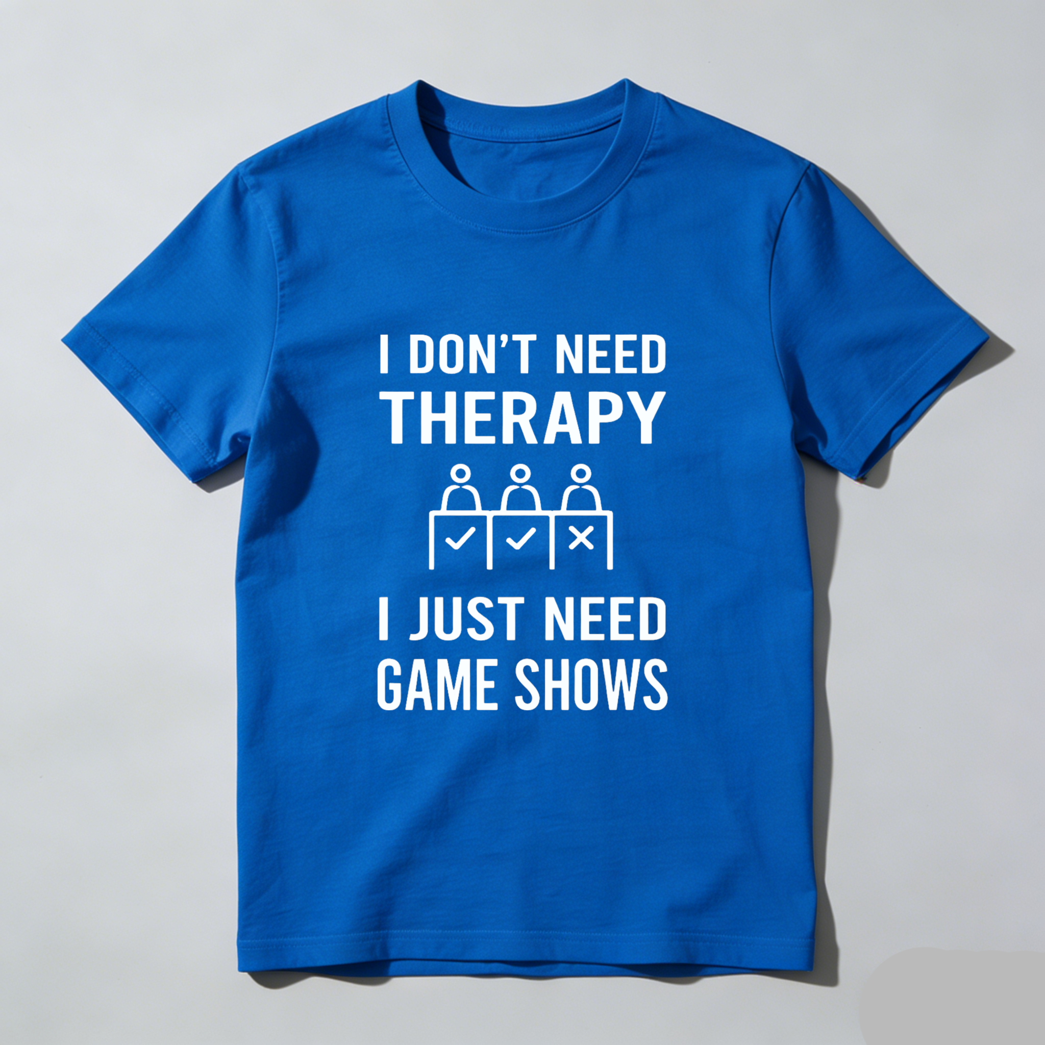 TEECURENT I Dont Need Therapy I Just Need Game Shows T Shirt Funny Humor For Game Show Fans And Contestants