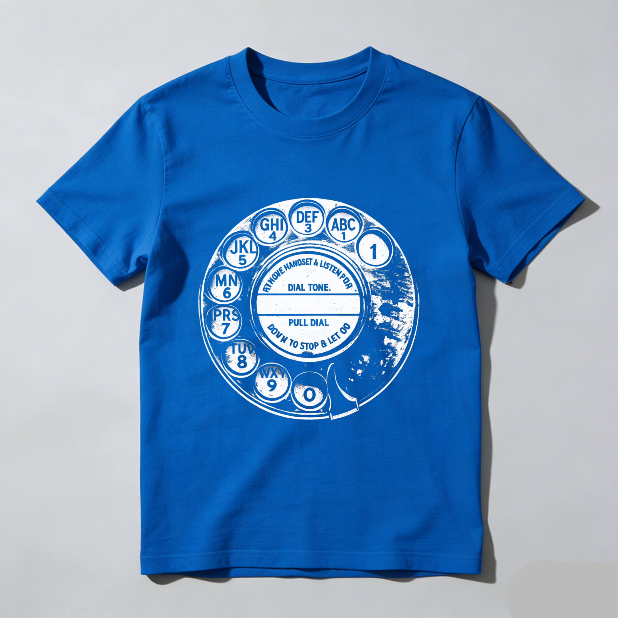 Vintage Rotary Phone Dial Design T-Shirt Made In Usa Classic Retro Telephone Graphic Unisex Black Shirt