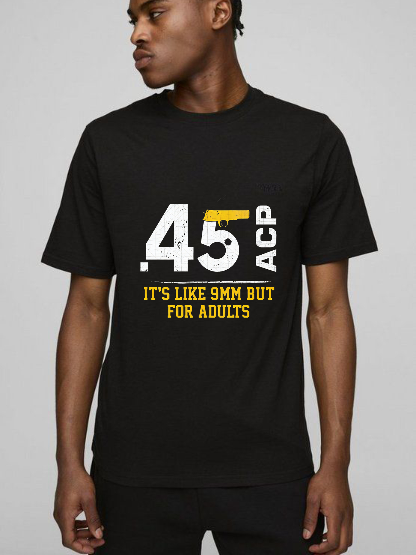 TEECURENT 45 Acp It's Like 9mm But For Adults Pure Cotton Short Sleeve T Shirt-TeeCurent
