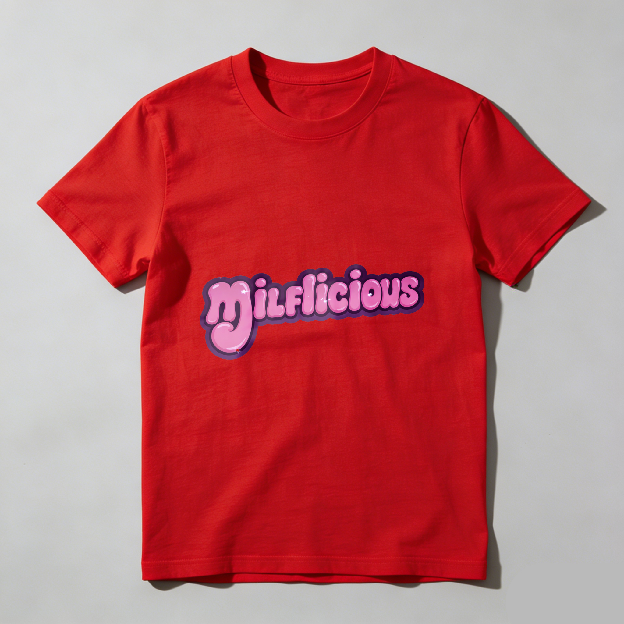 TEECURENT Milklicious Pink Text Design Black T Shirt For Women And Men Fashion Casual Wear WOMEN