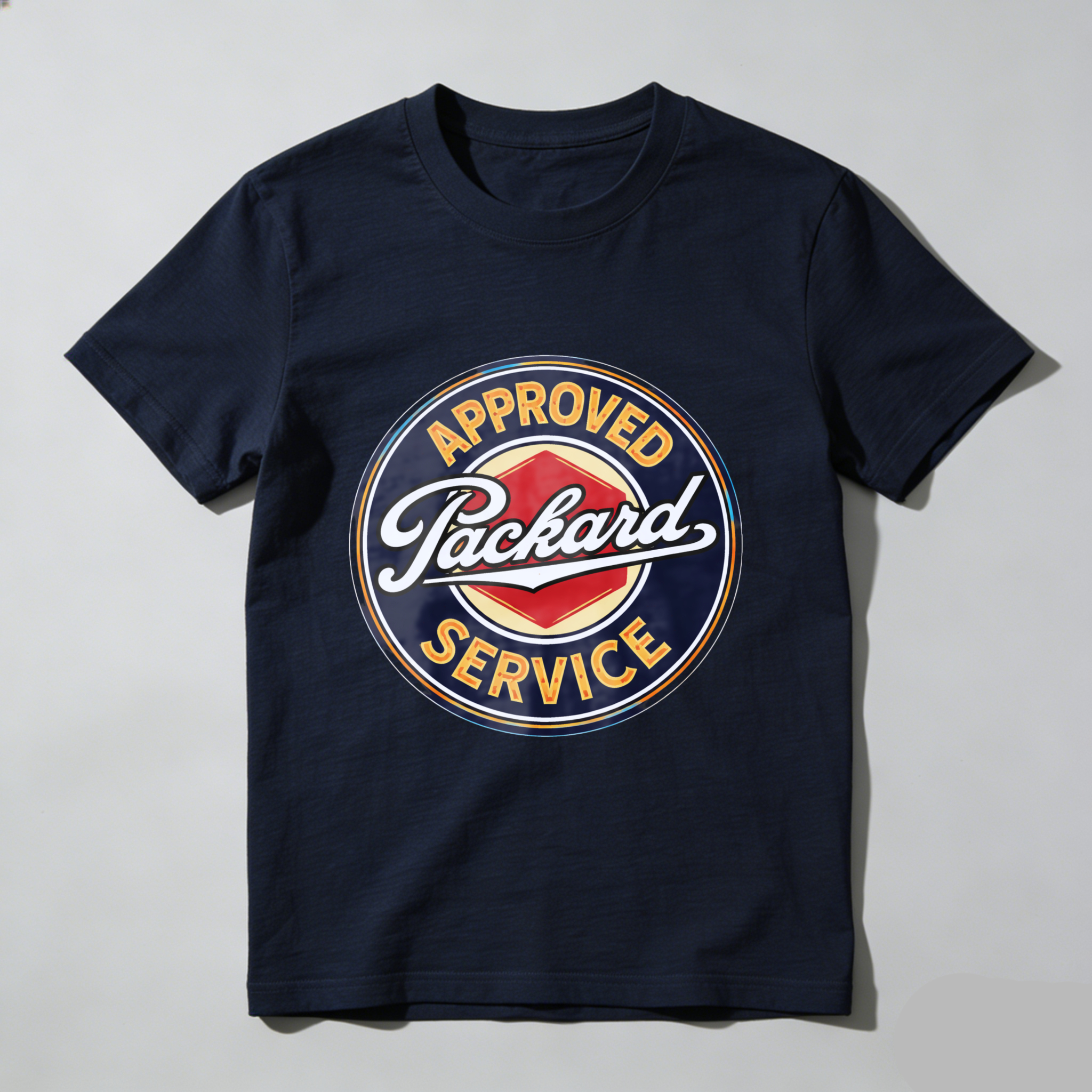 Approved Packard Service Classic Logo T Shirt Men Women Vintage Automotive Design Black Cotton Tee