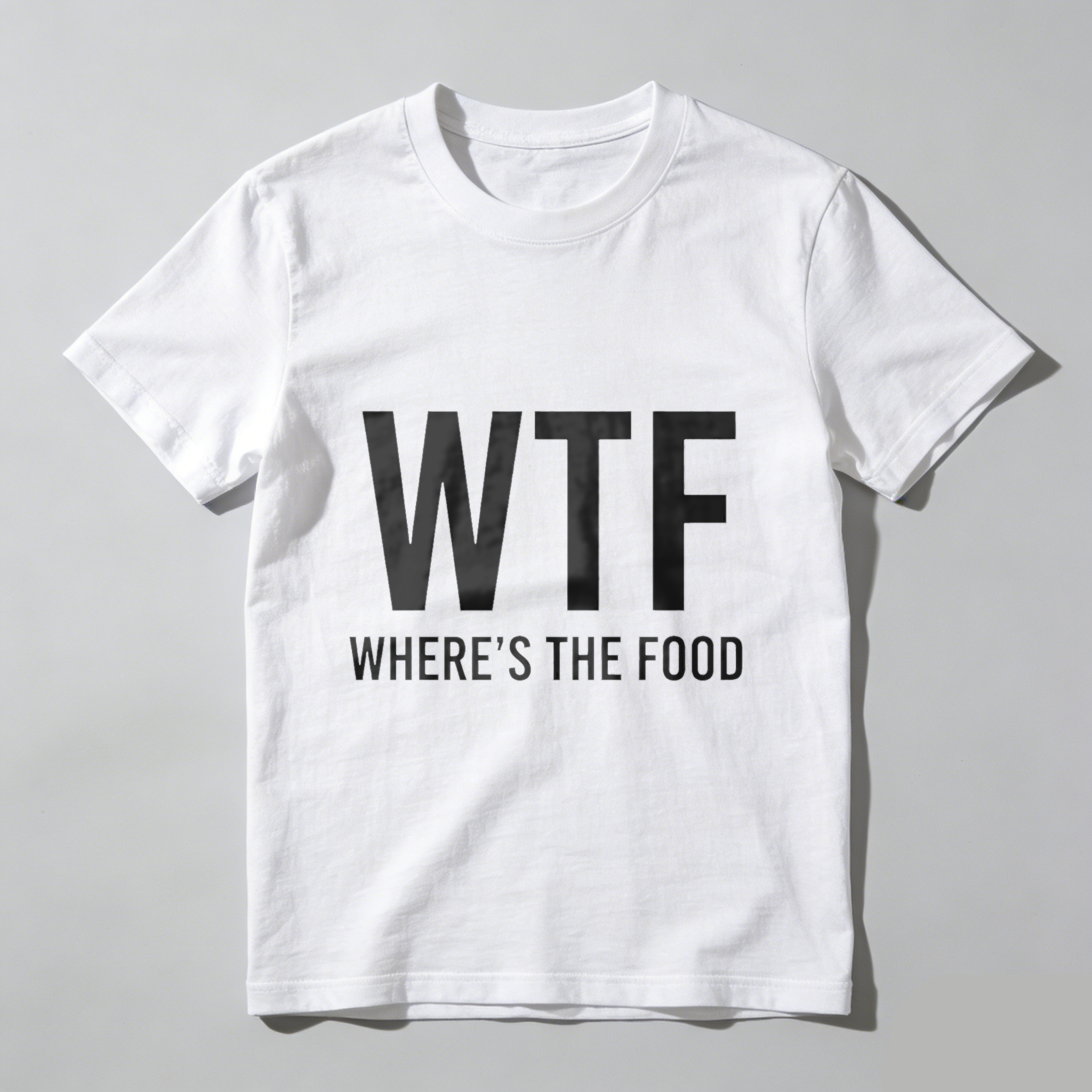 TEECURENT Wtf Where The Food Funny T-Shirt Humor Shirt Casual Wear For Men Women Unisex Top WOMEN