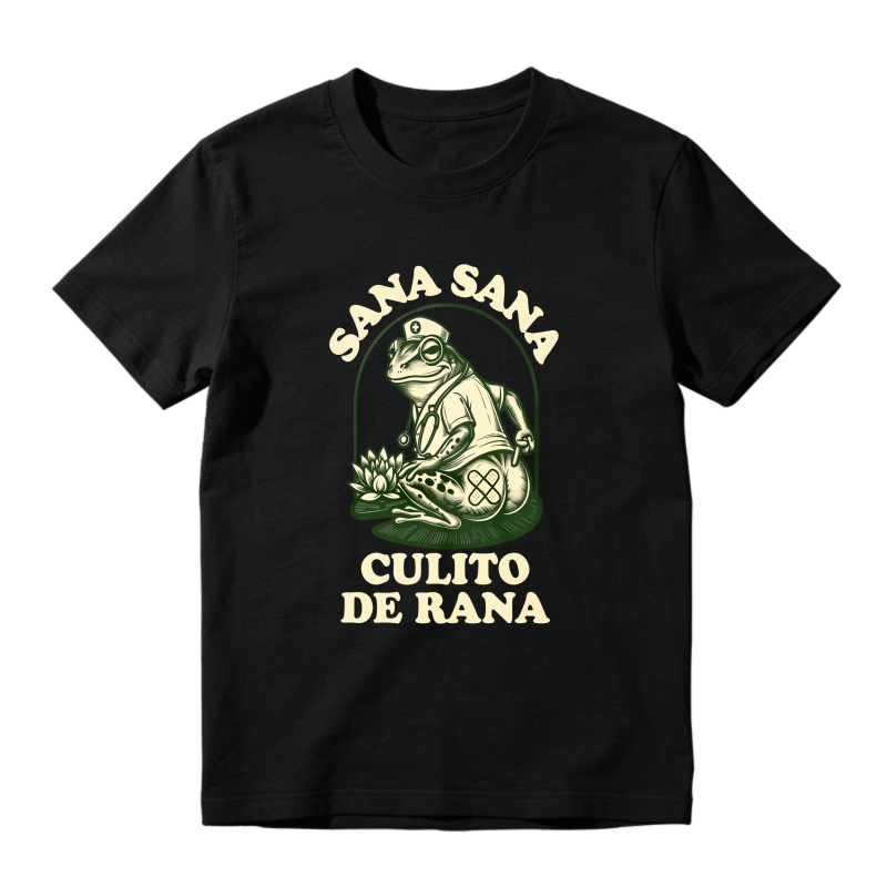 Frog With Sana Sana Culito De Rana Text Unisex Classic T-shirt