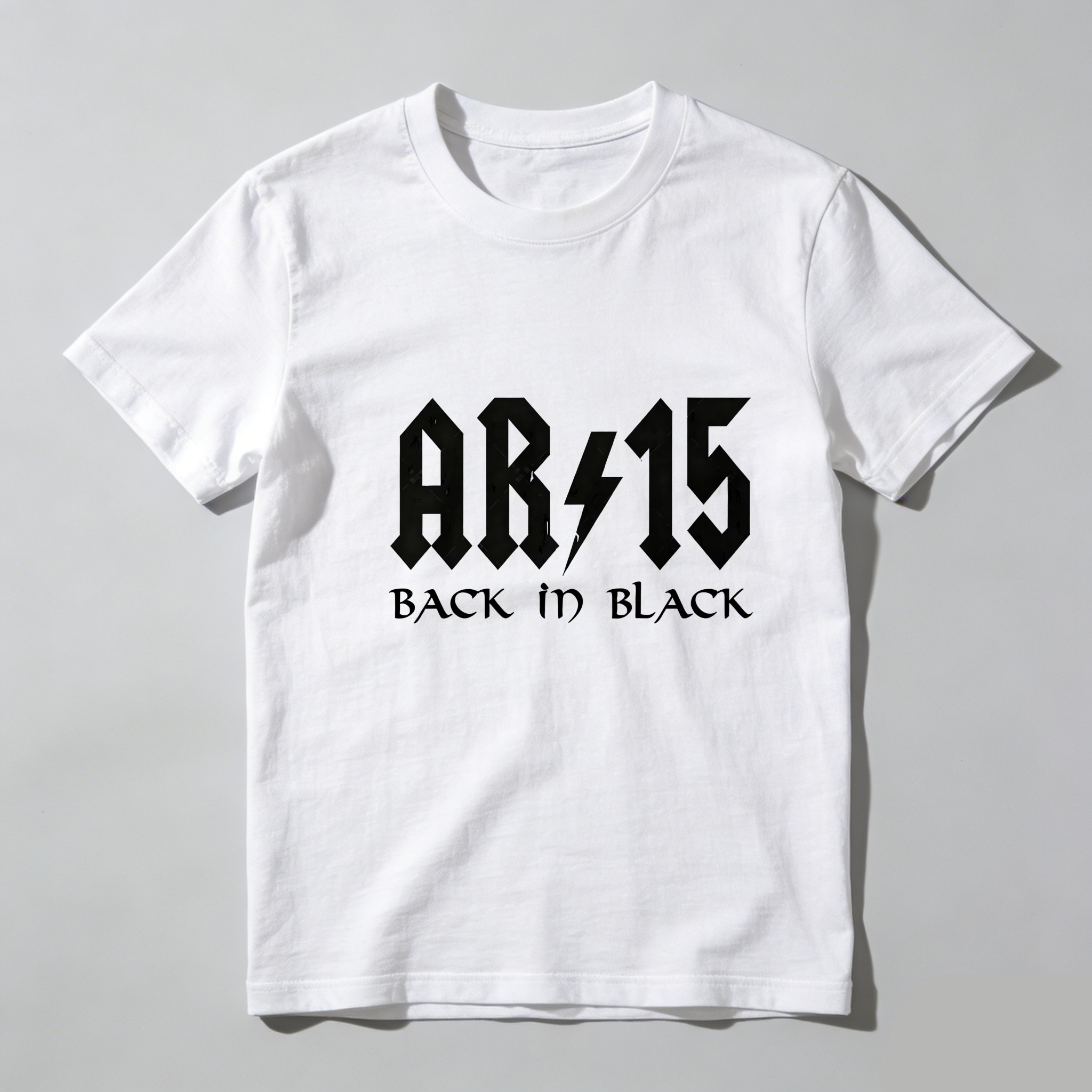 TEECURENT Ar15 Back In Black Pure Cotton Short Sleeve T Shirt-TeeCurent