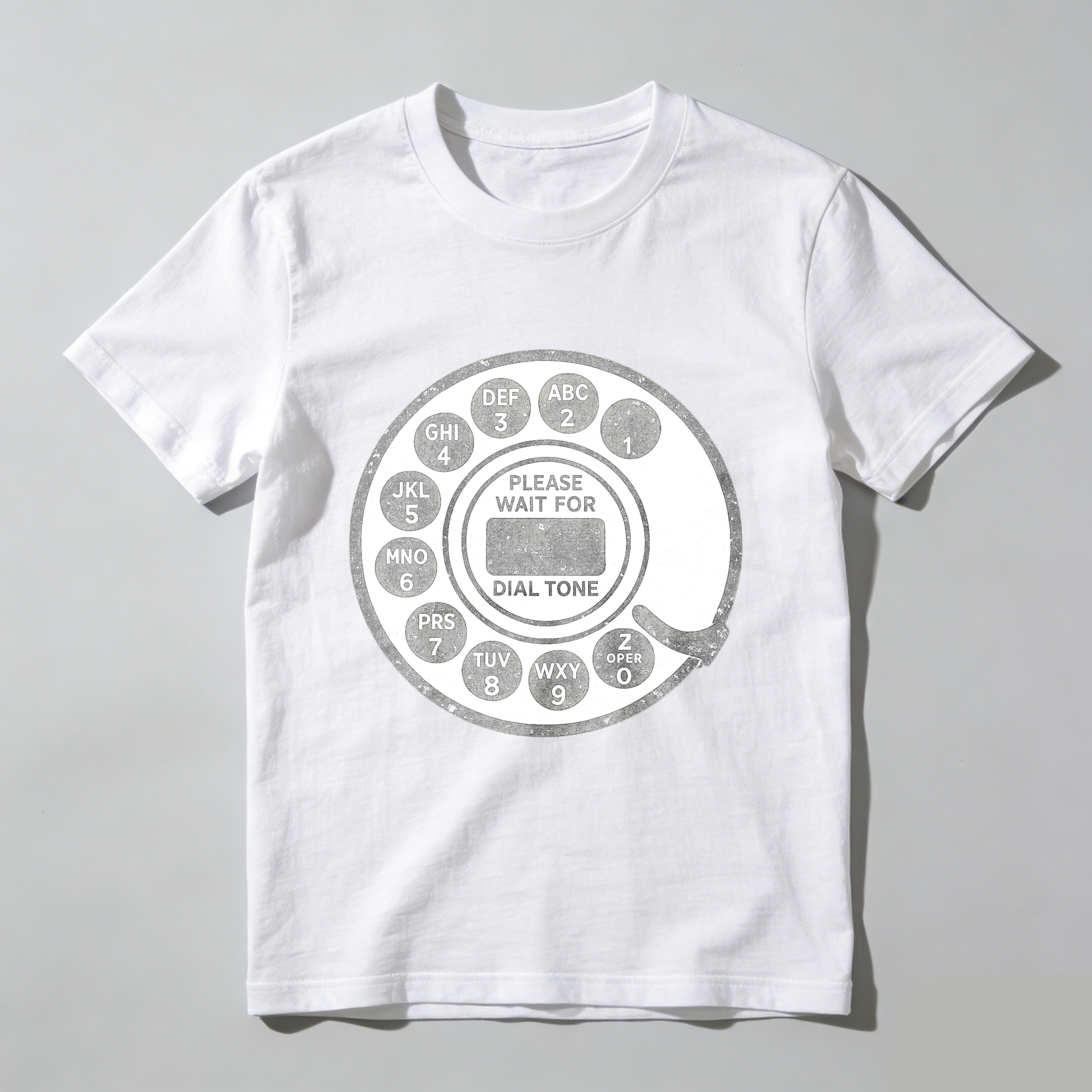 Retro Rotary Phone Dial Tone T-Shirt Made In Usa Vintage Telephone Design Black Cotton Shirt