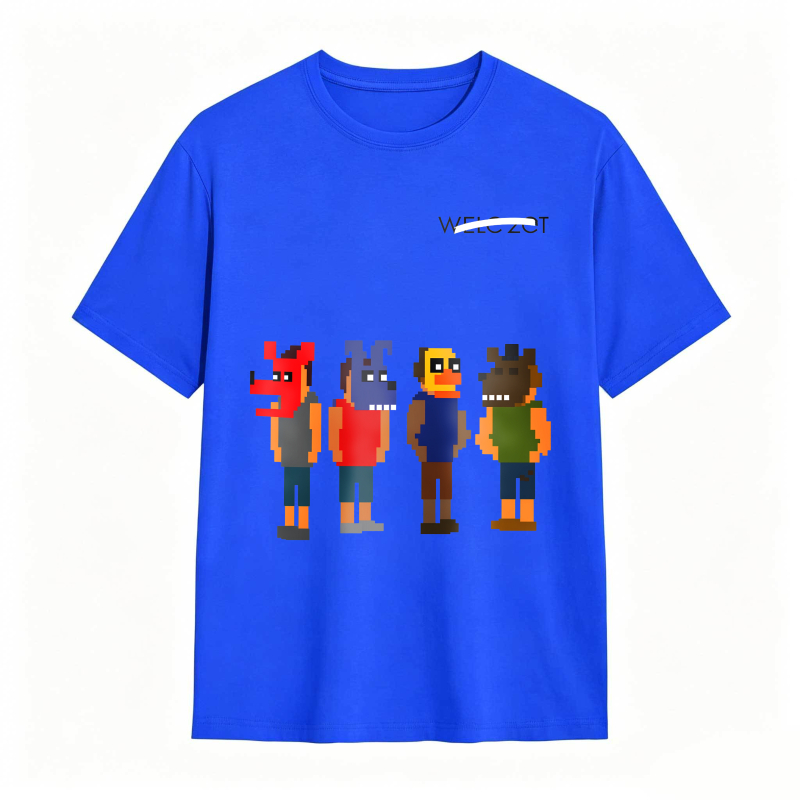 Pixel Art Characters With Text Welc Zot Unisex Classic T-shirt