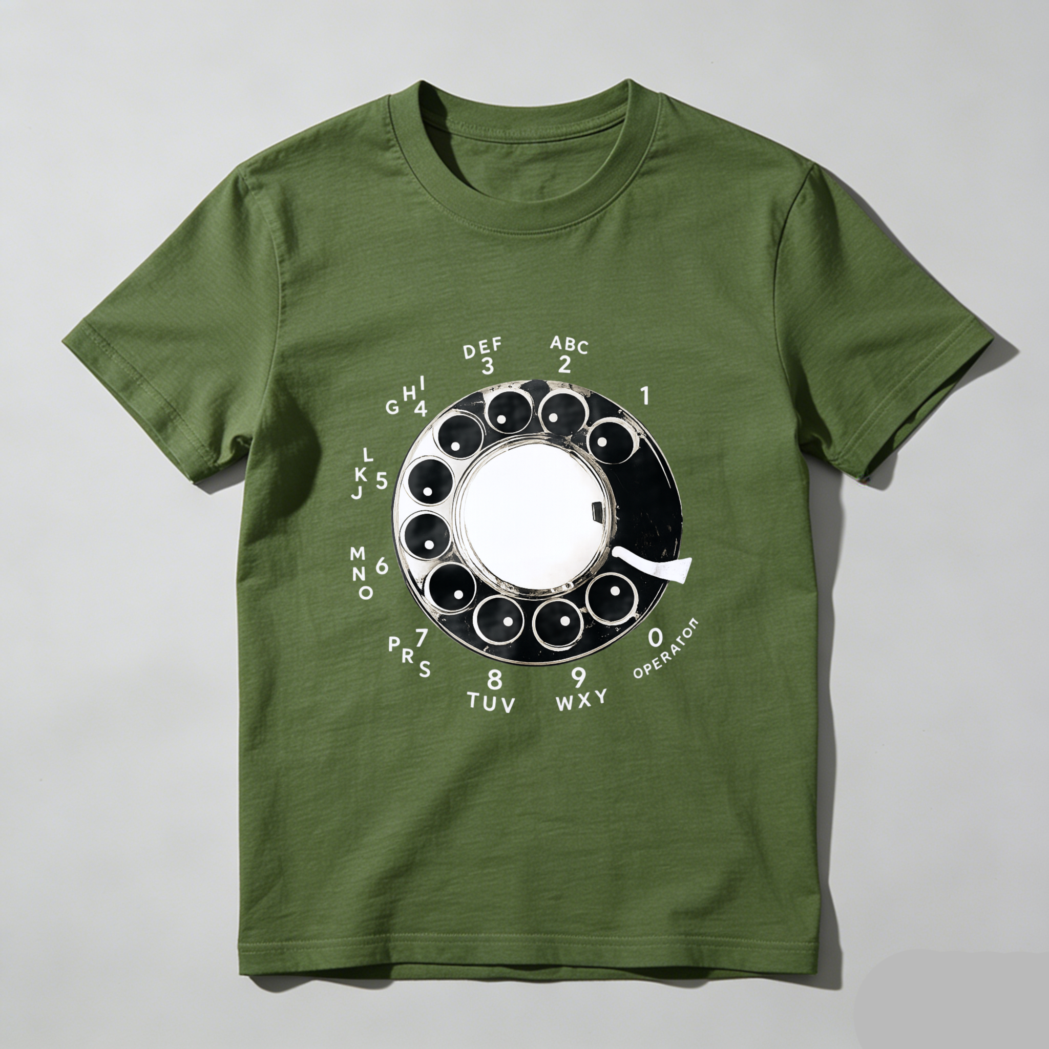 Retro Rotary Dial Phone T-Shirt Vintage Telephone Design Made In Usa Unisex Black Shirt Classic Communication Theme Graphic Tee