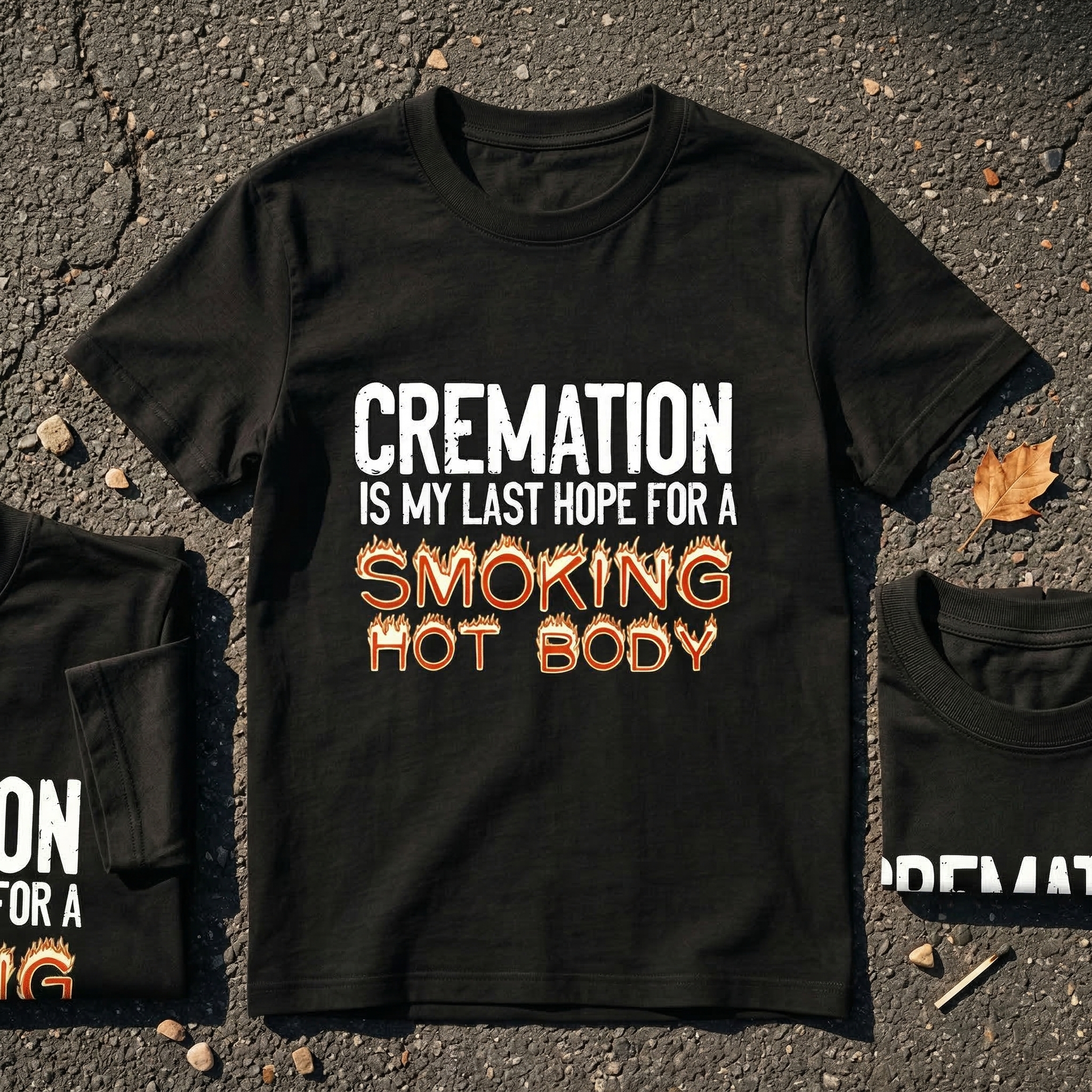 TEECURENT Cremation Is My Last Hope For A Smoking Hot Body Pure Cotton Short Sleeve T Shirt - HOT