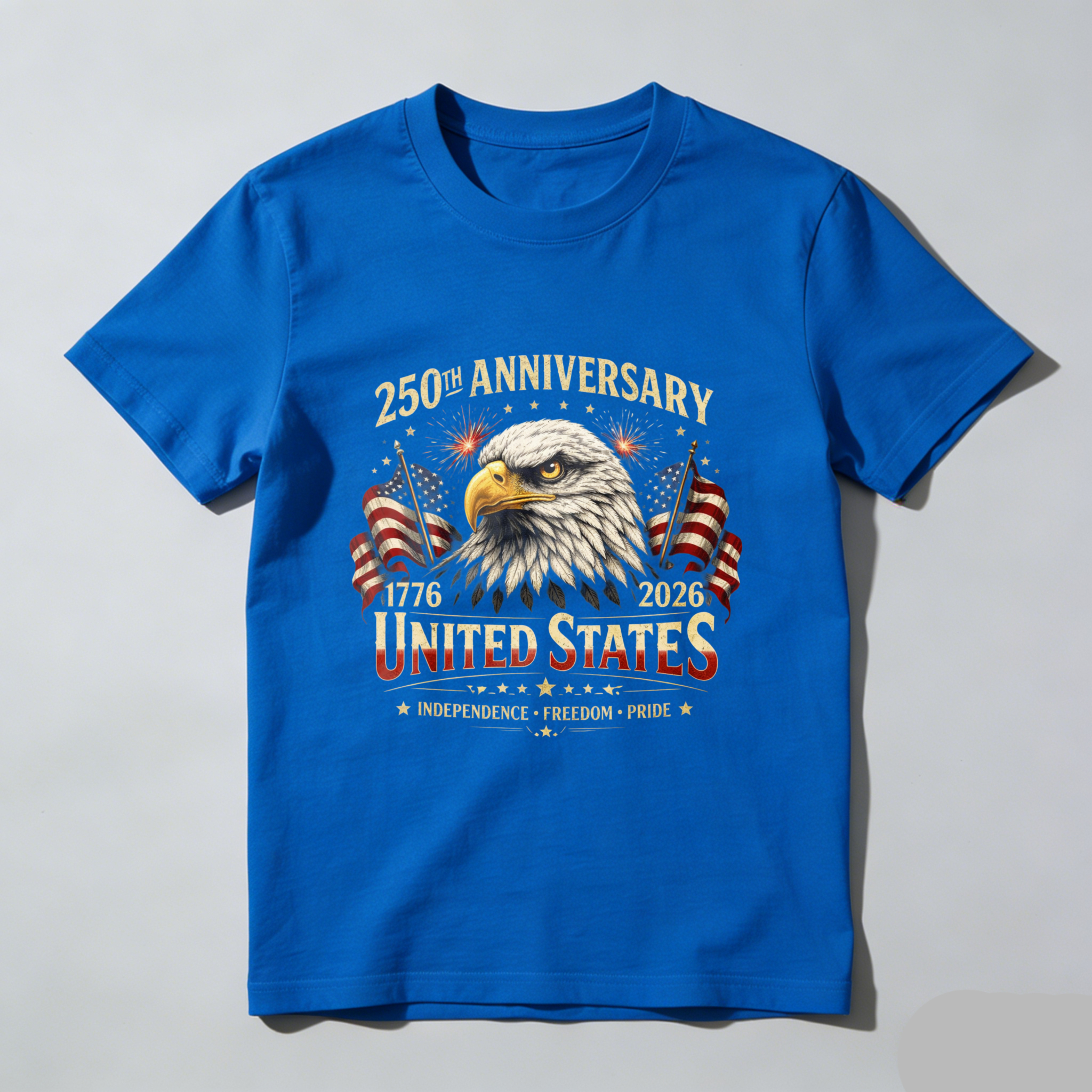 250th Anniversary United States Eagle American Flag 1776 2026 Independence Freedom Pride T-Shirt