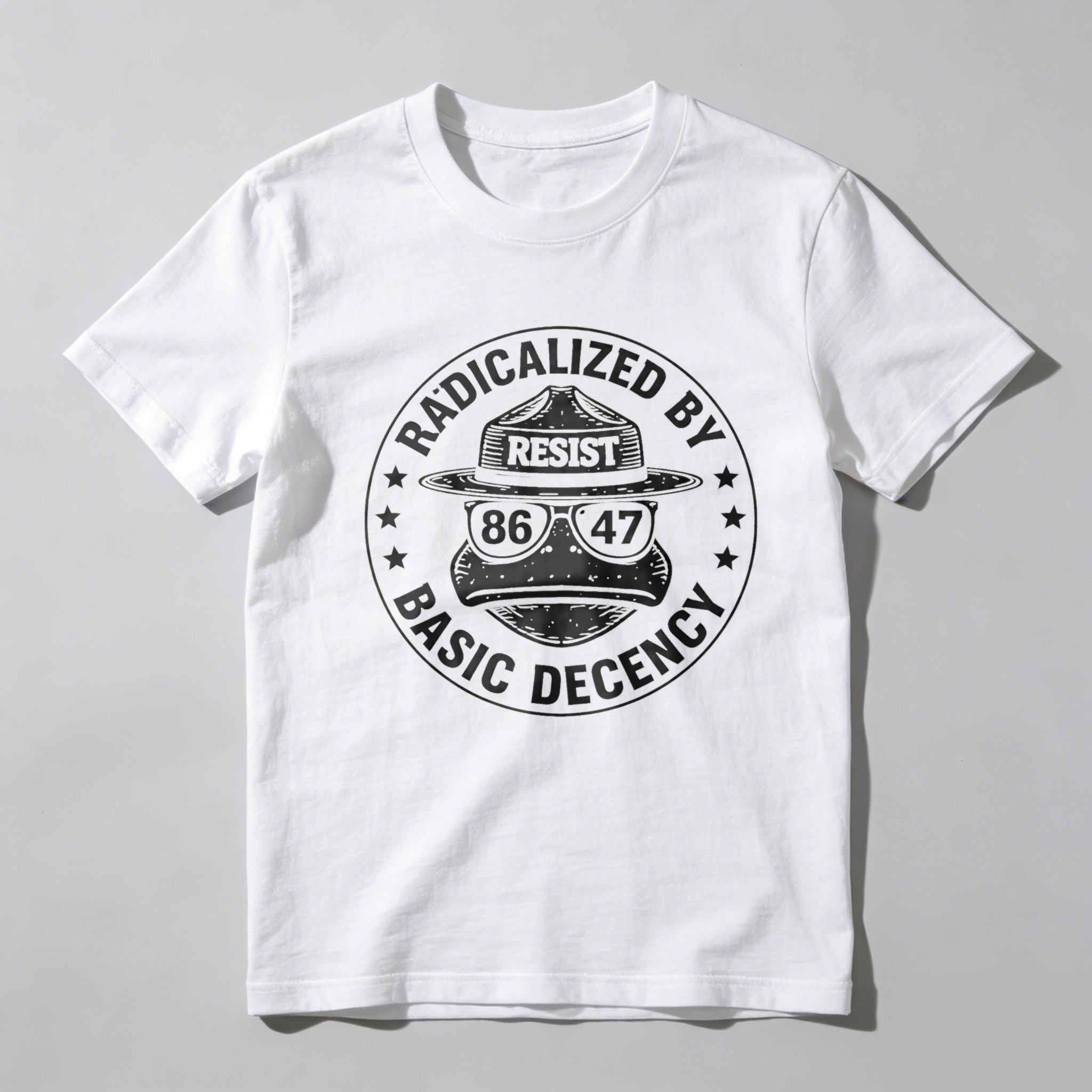TEECURENTRadicalized By Basic Decency Resist 86 47 T Shirt-TeeCurent
