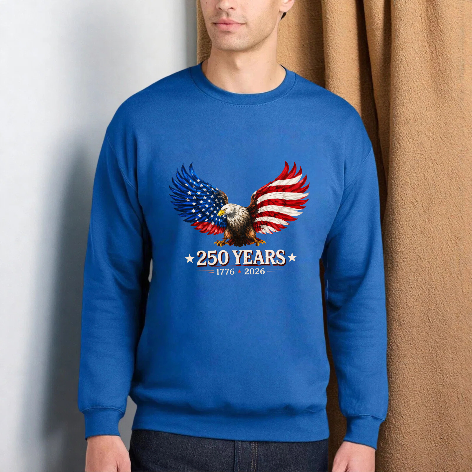 American Eagle 250 Years Independence Day 1776 2026 Usa Flag Sweatshirt