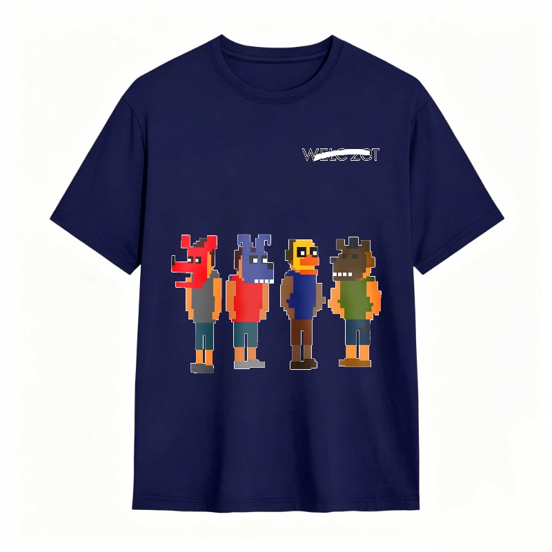 Pixel Art Characters With Text Welc Zot Unisex Classic T-shirt
