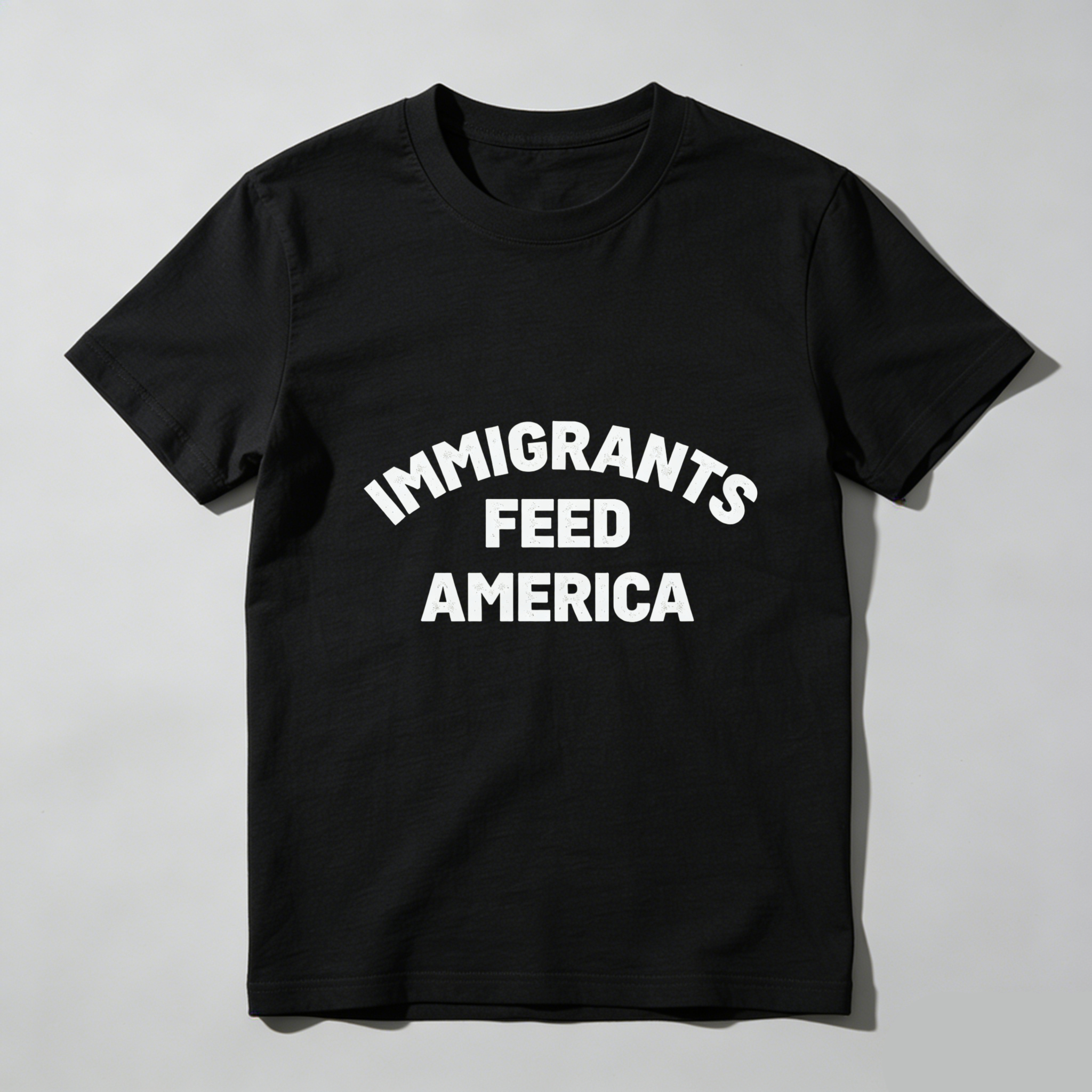 TEECURENTImmigrants Feed America T Shirt Black Unisex Cotton Graphic Tee For Men Women And Kids-TeeCurent