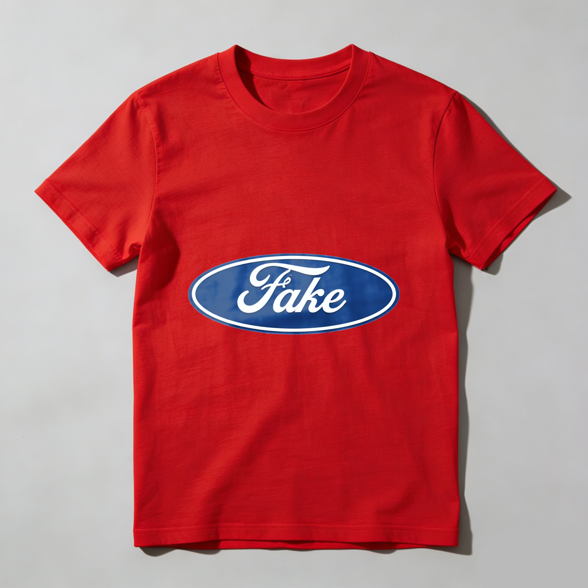 Fake Ford Logo T Shirt Black Men Women Unisex Casual Tee Top Fashion Statement Clothing