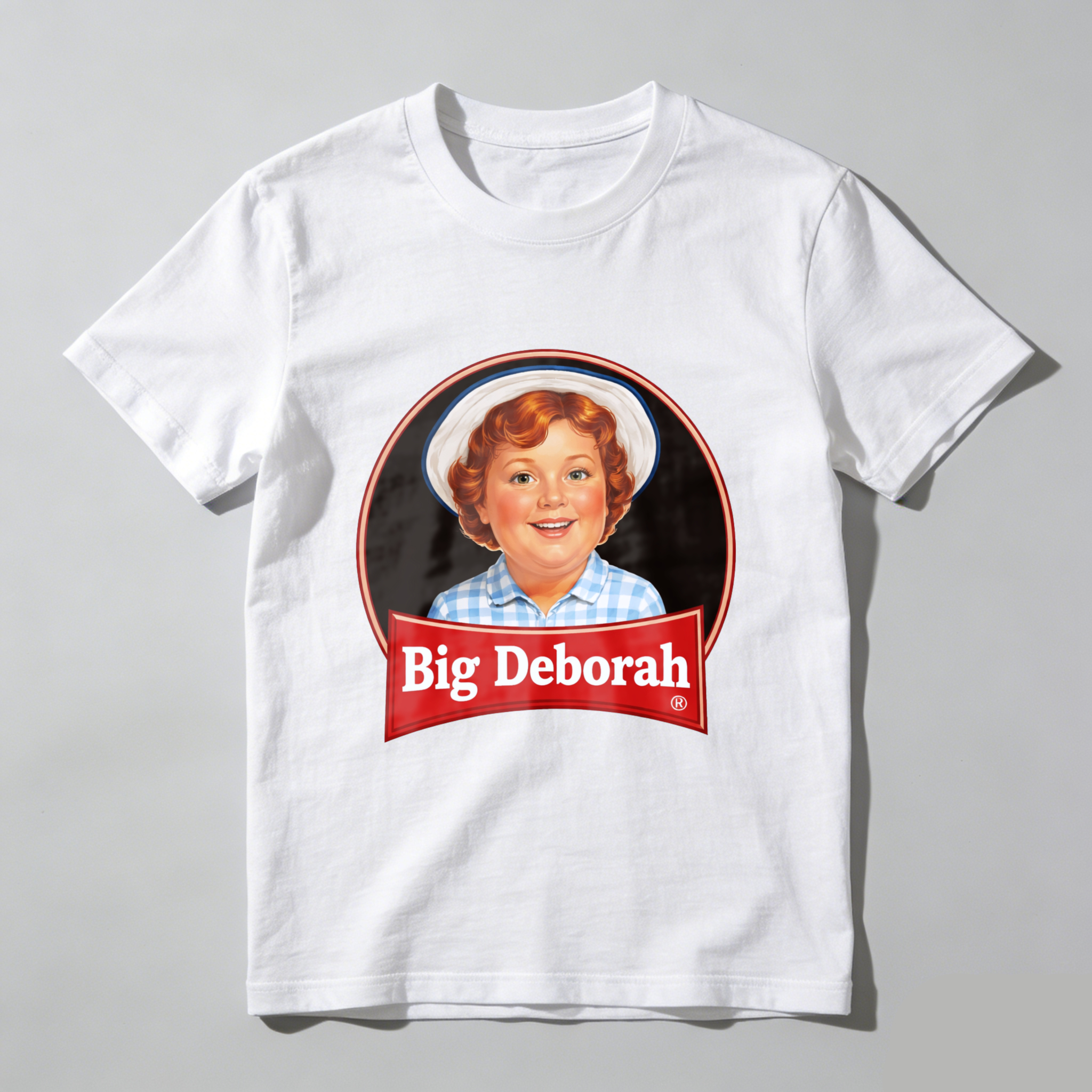 TEECURENT Big Deborah T Shirt With Vintage Girl Design Black Cotton Unisex Top For Men Women And Kids