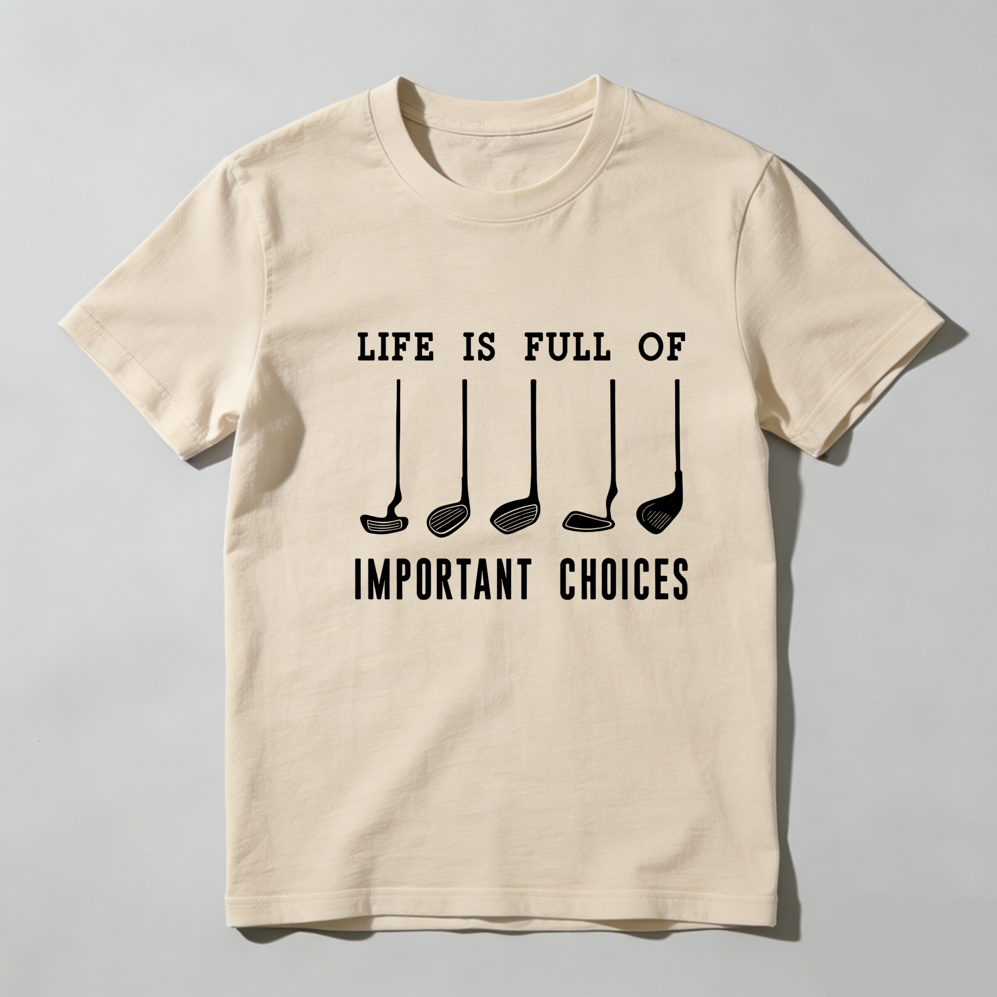 TEECURENT Life Is Full Of Important Choices Pure Cotton Short Sleeve T Shirt(1)-TeeCurent