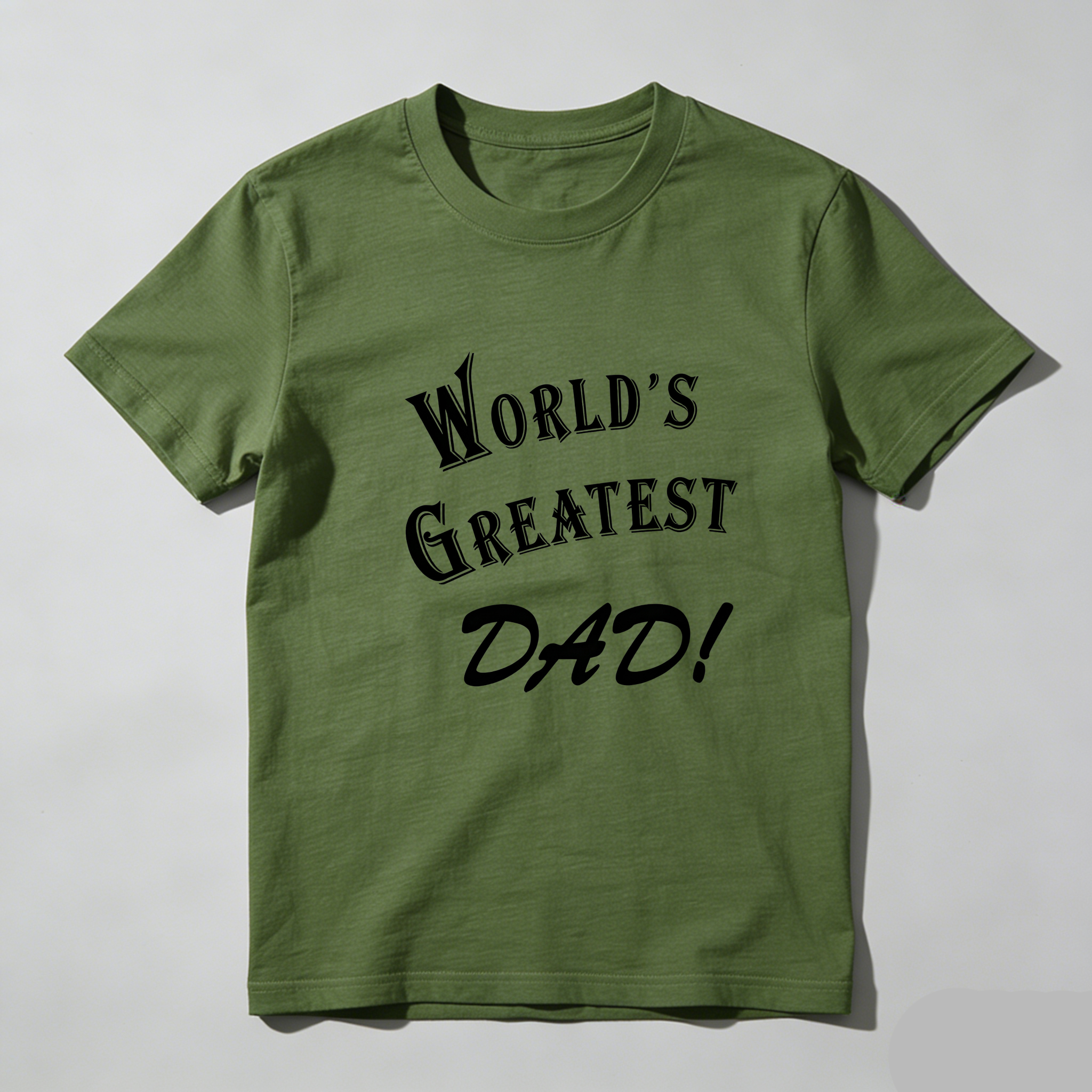 TEECURENT Worlds Greatest Dad Pure Cotton Short Sleeve T Shirt-TeeCurent