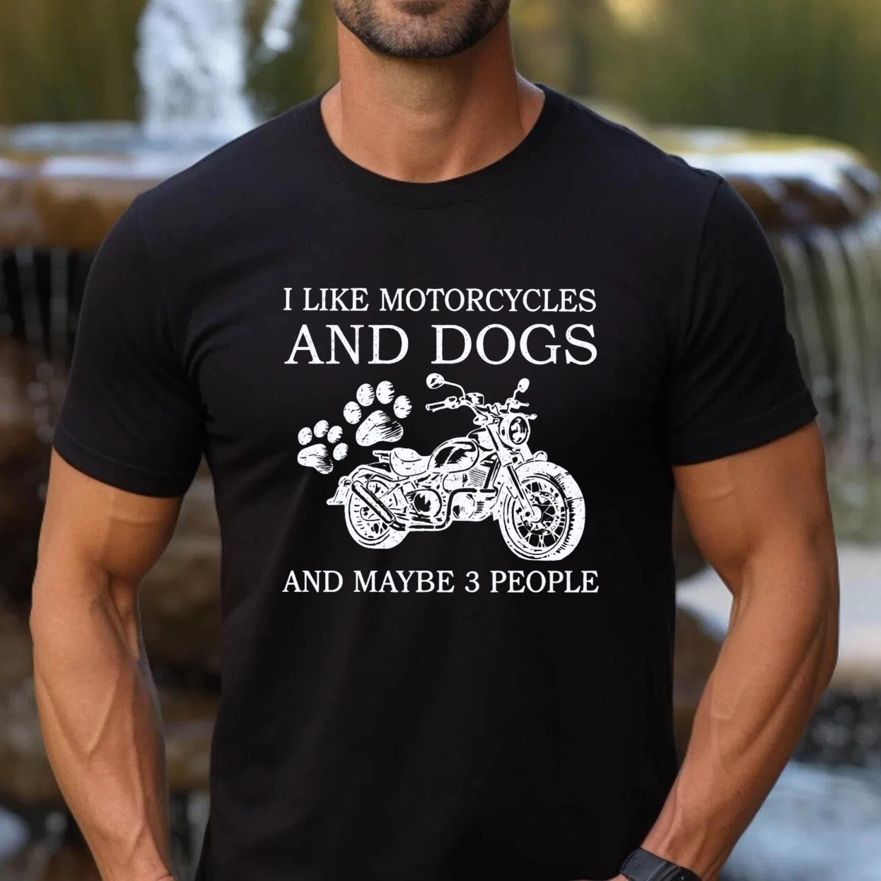 I Like Motorcycles And Dogs And Maybe 3 People T Shirt For Motorcycle Enthusiasts And Dog Lovers