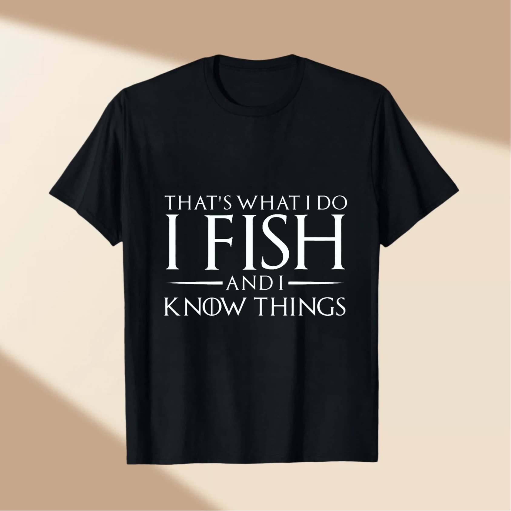 TEECURENT That's What I Do I Fish And I Know Things T Shirt Fishing Lover Gift Humor Saying Apparel WOMEN