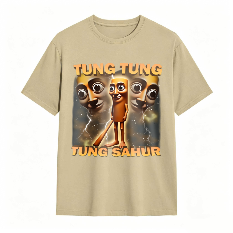 100% Cotton Tung Tung Tung Sahur Graphic Tee