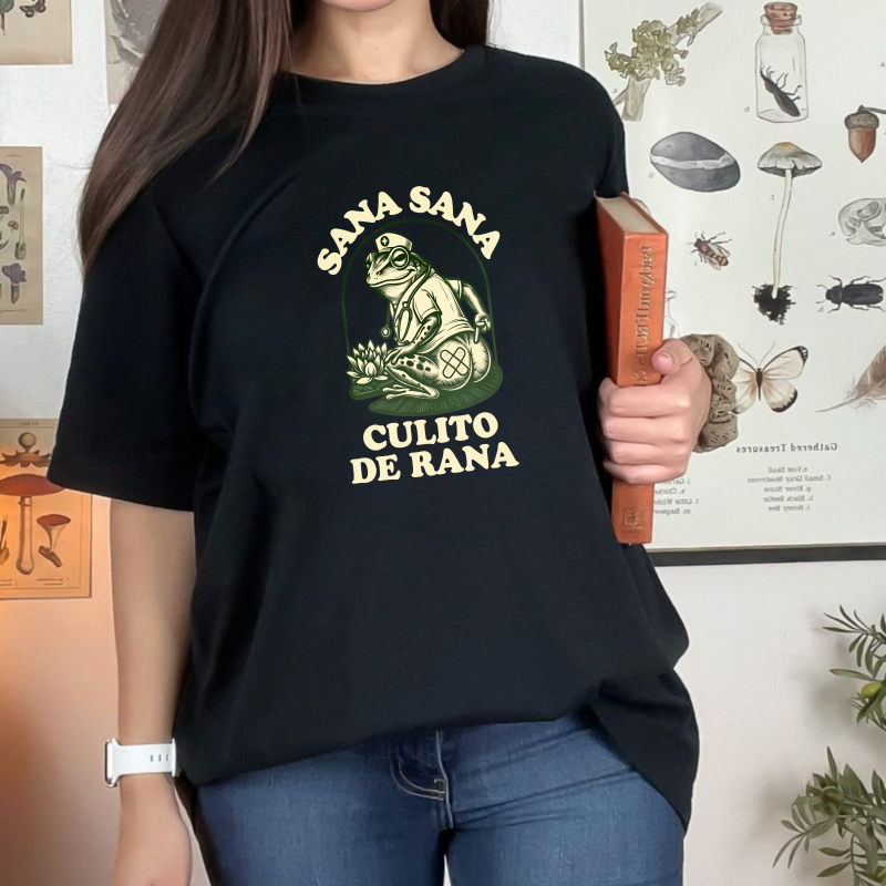 Frog With Sana Sana Culito De Rana Text Unisex Classic T-shirt
