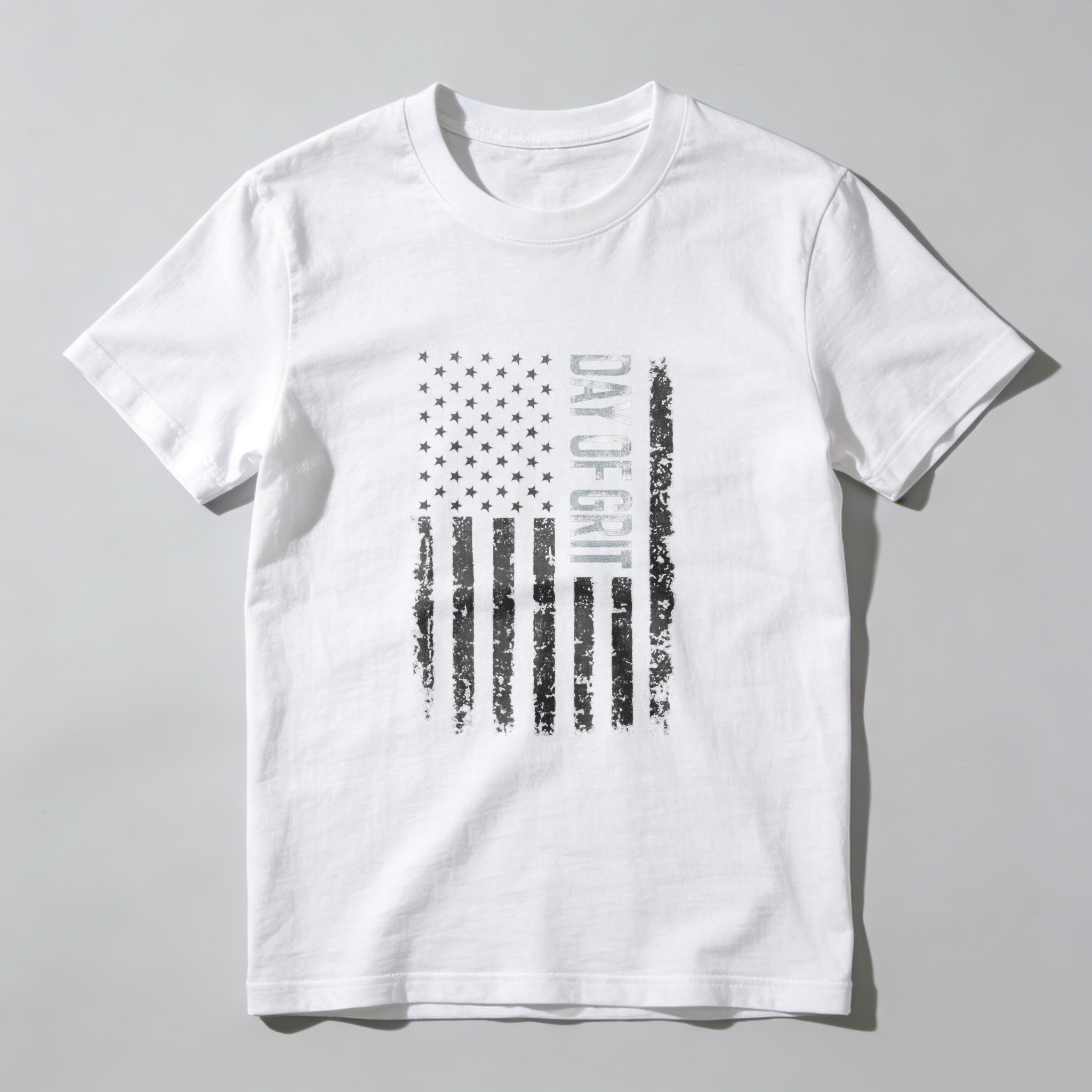 Day Of Gray American Flag T Shirt Made In Usa Patriotic Black Tee Men Women Unisex Apparel