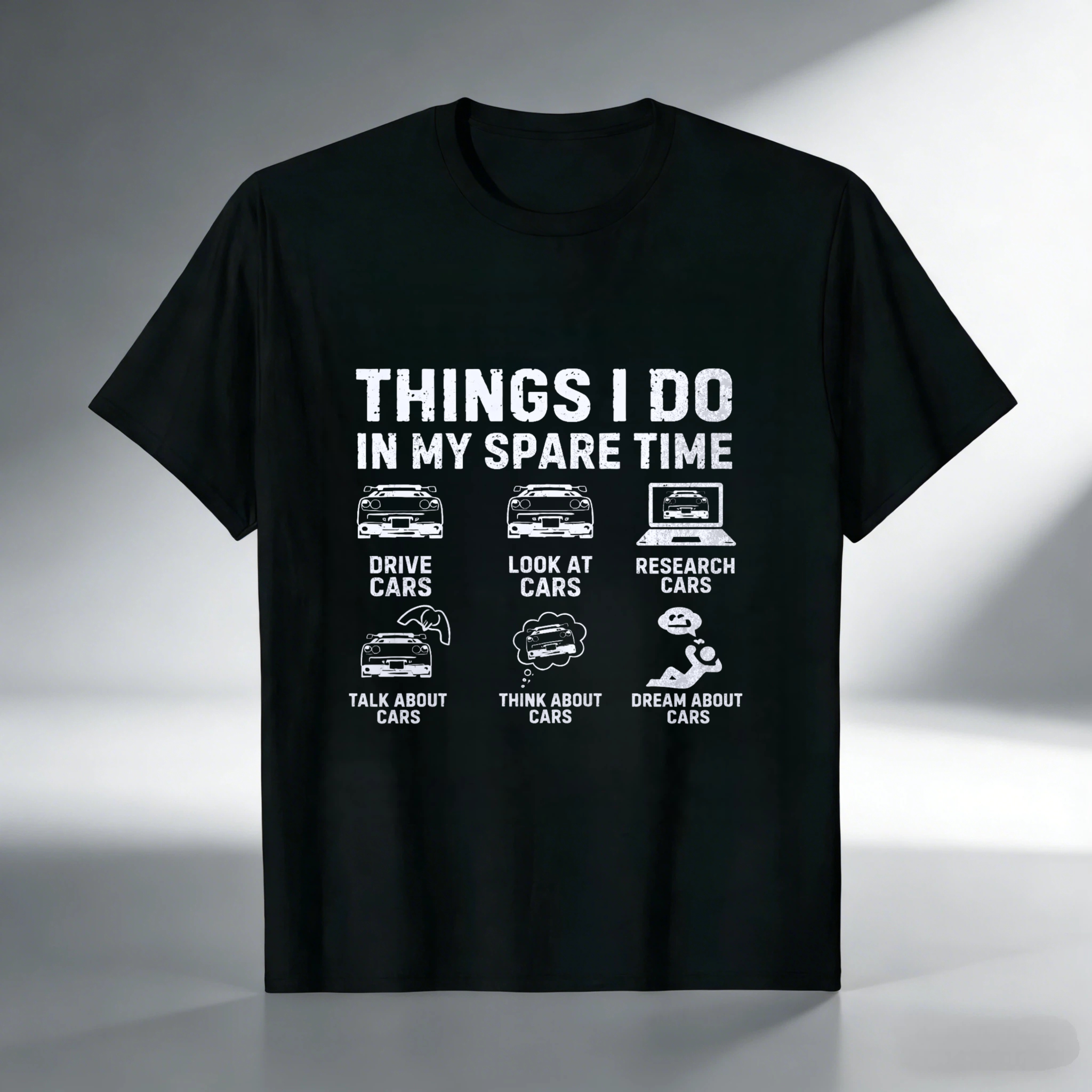 Things I Do In My Spare Time Car Enthusiast T-Shirt For Men And Women Automotive Lover Gift Shirt With Fun Car Related Activities Design