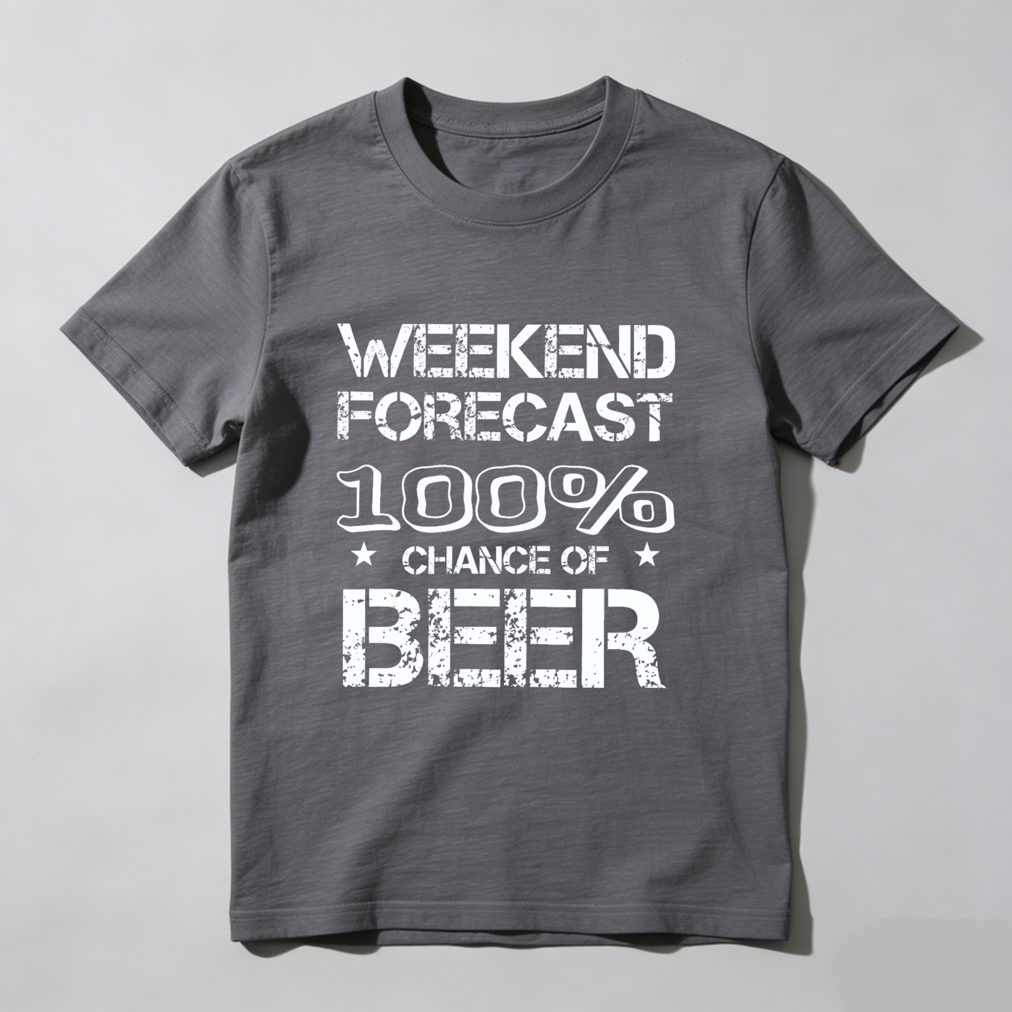 TEECURENT Weekend Forecast 100 Percent Chance Of Beer T-Shirt For Men And Women Funny Drinking Shirt Casual Graphic Tee Party Wear WOMEN