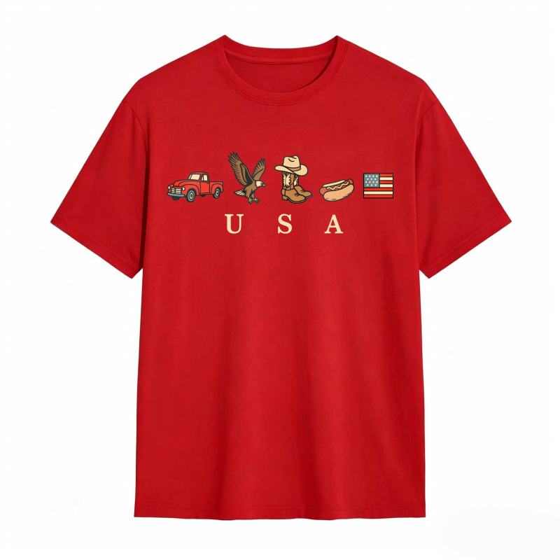 USA Icons Comfort Colors 4th Of July Graphic Tee
