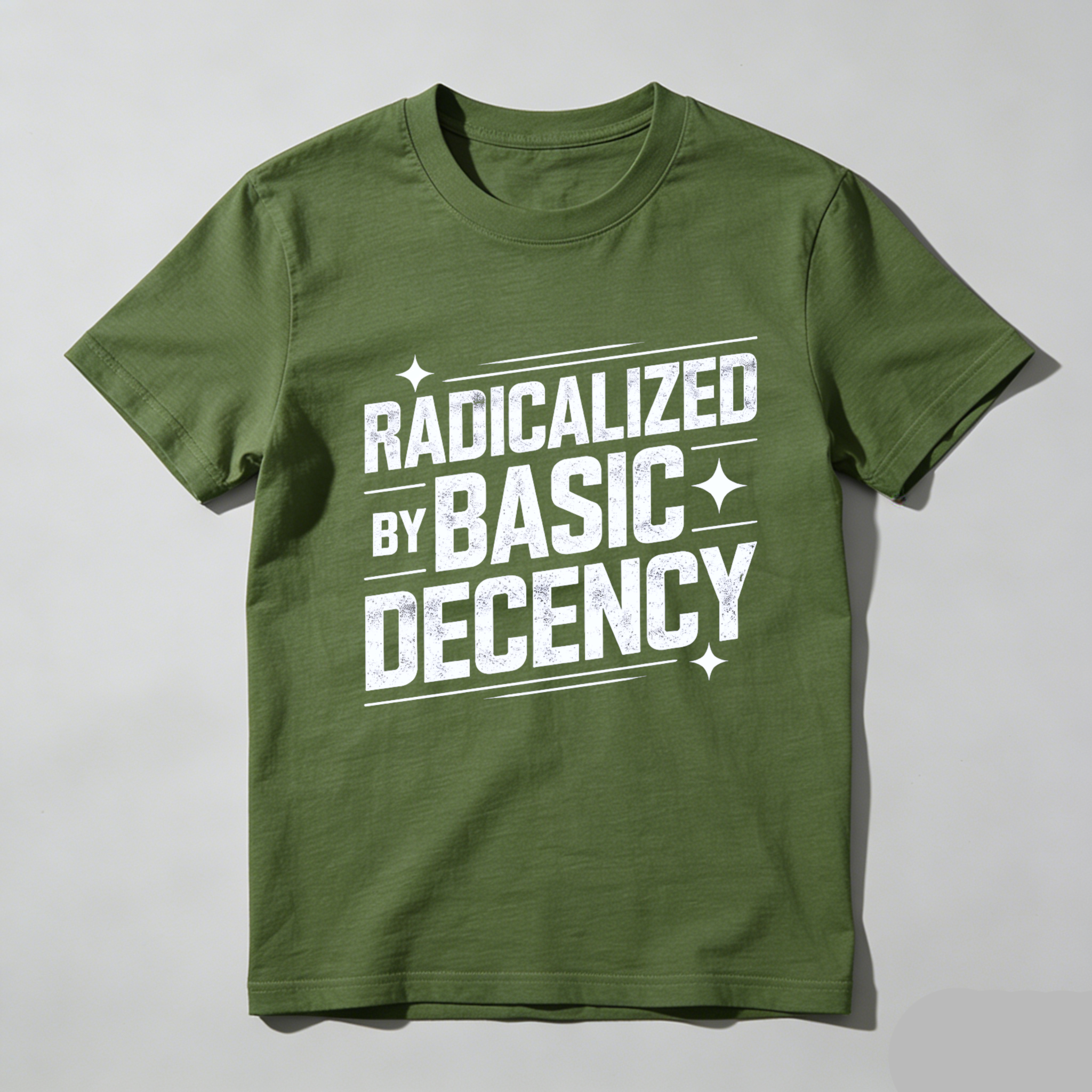 TEECURENTRadicalized By Basic Decency T Shirt Black Men Women Unisex Graphic Tee Casual Streetwear Top-TeeCurent