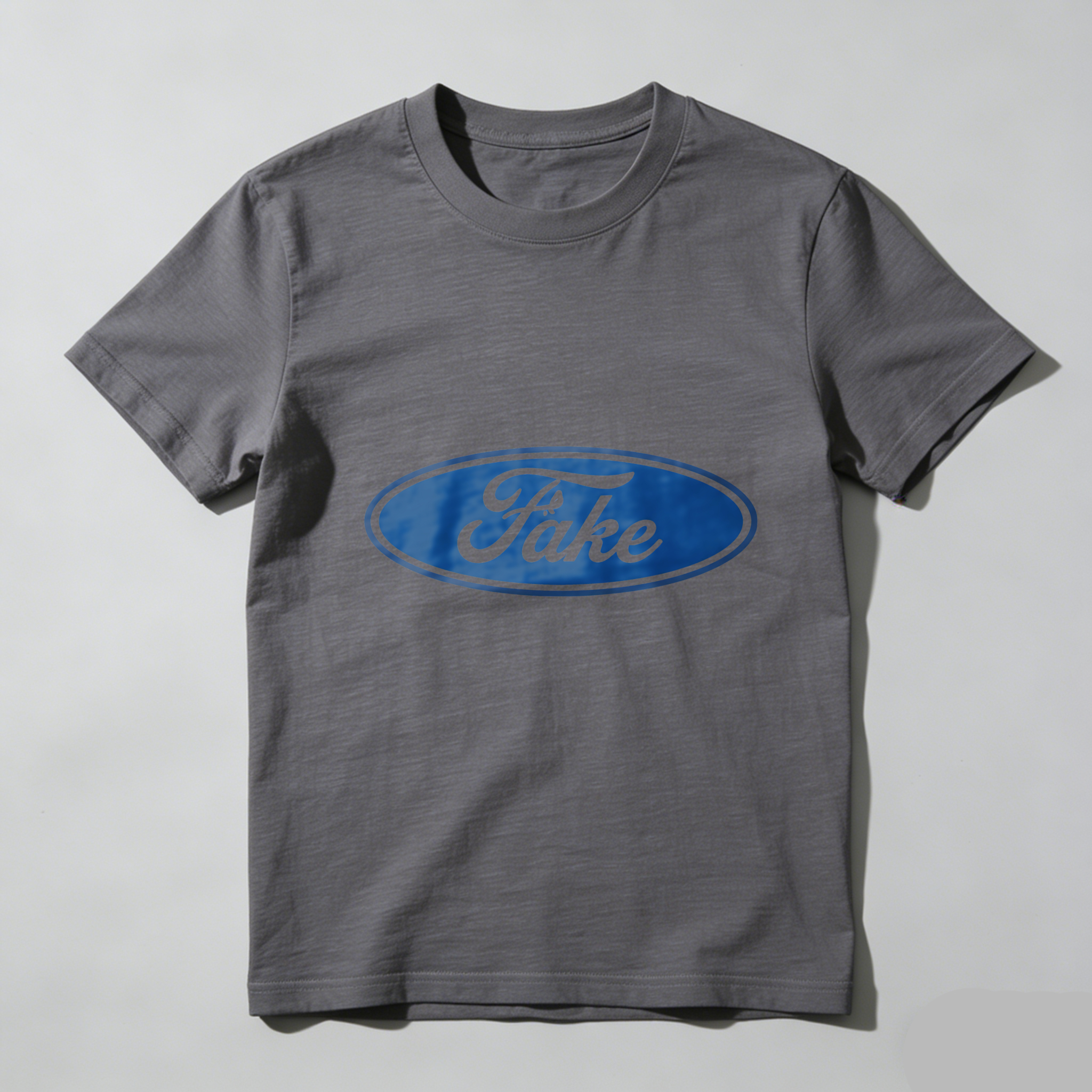 Fake Ford Logo T Shirt Black Men Women Casual Graphic Tee Fashion Statement Apparel