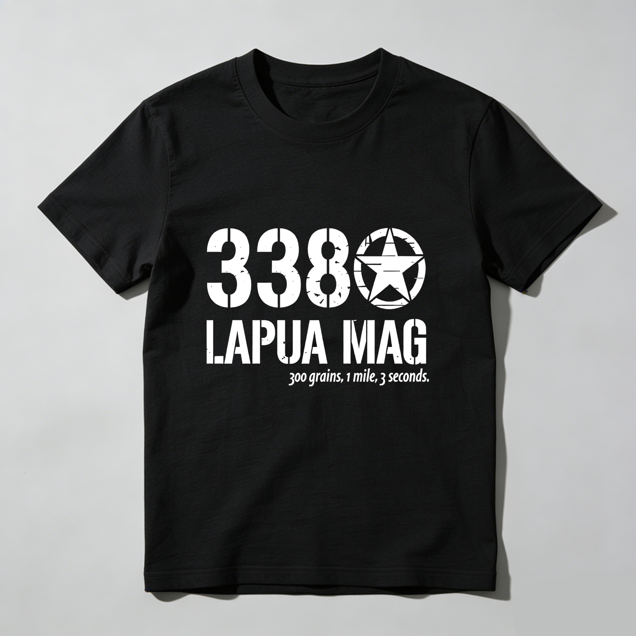 TEECURENT 338 Lapua Mag Bullet Design Pure Cotton Short Sleeve T Shirt-TeeCurent