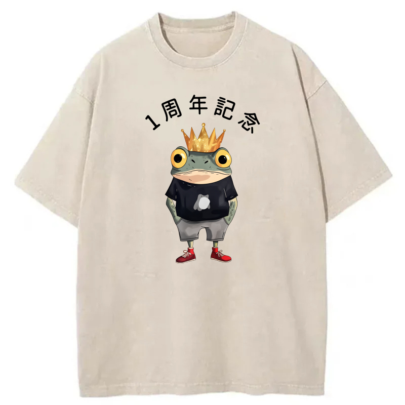 Frog With Crown And Red Shoes tshirt 100% cotton