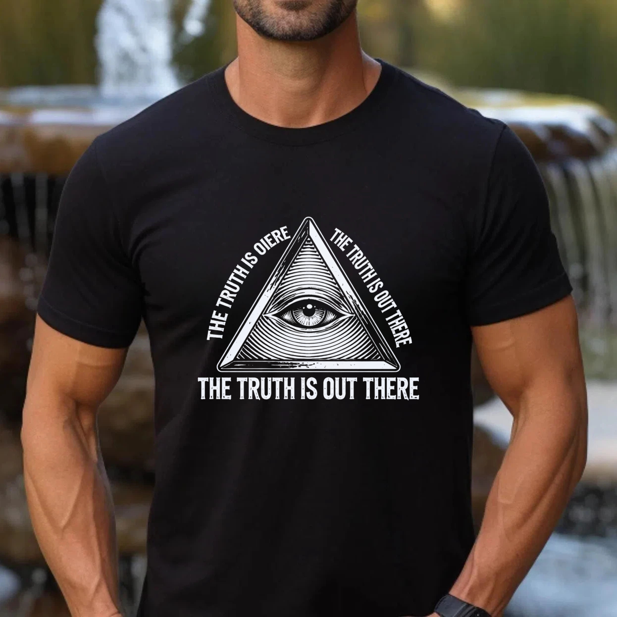 TEECURENT  The Truth Is Out There Eye Pyramid Symbol TEECURENT