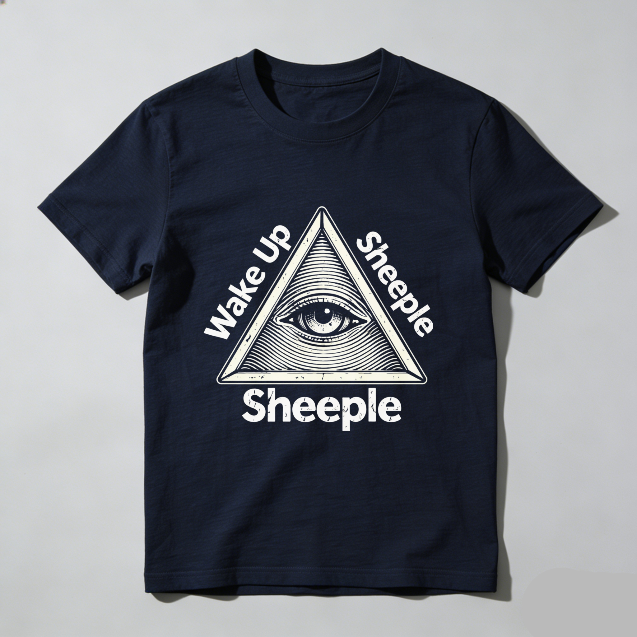 TEECURENT  Wake Up Sheeple Eye In Pyramid Sheeple TEECURENT