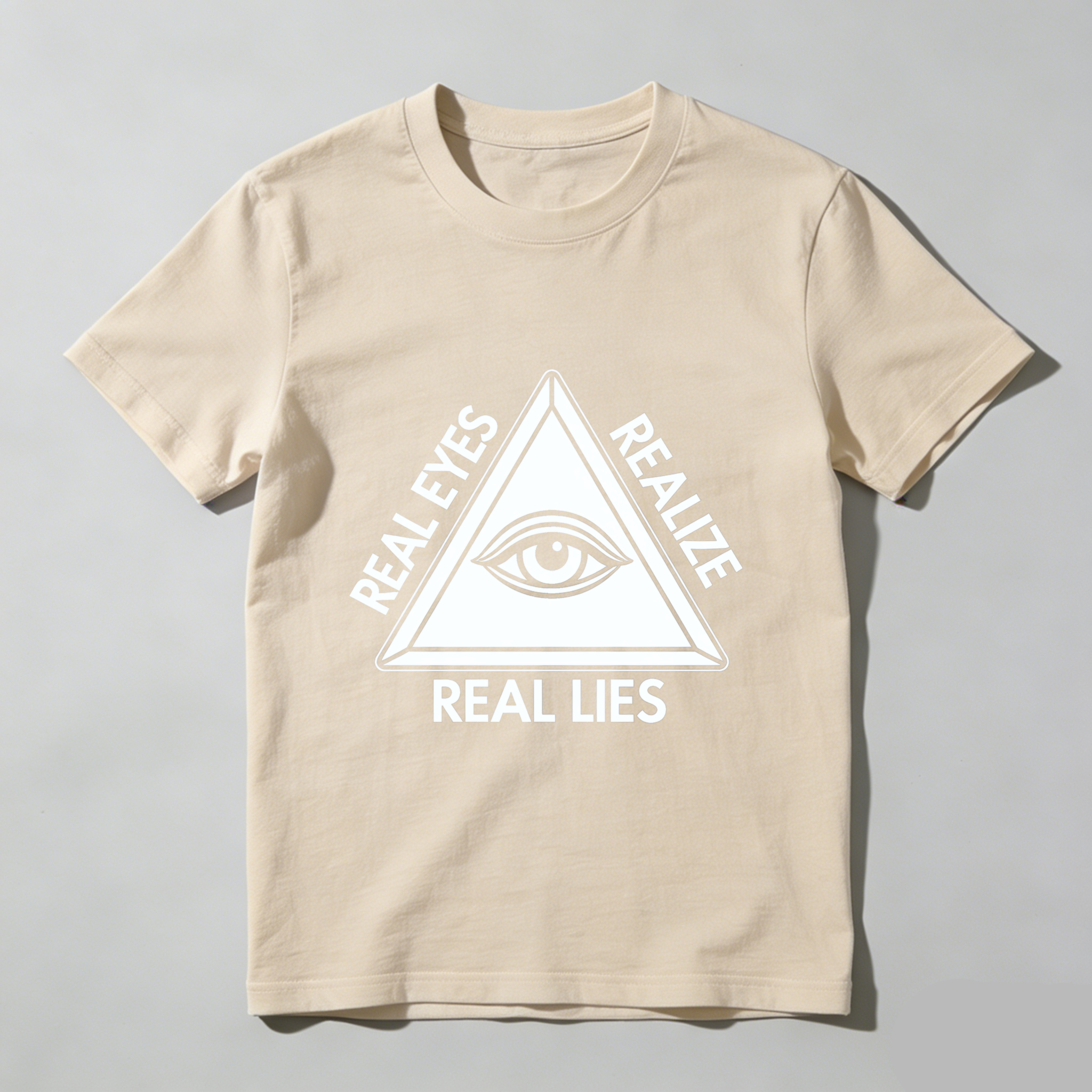 TEECURENT  Real Eyes Realize Real Lies Eye In Triangle TEECURENT