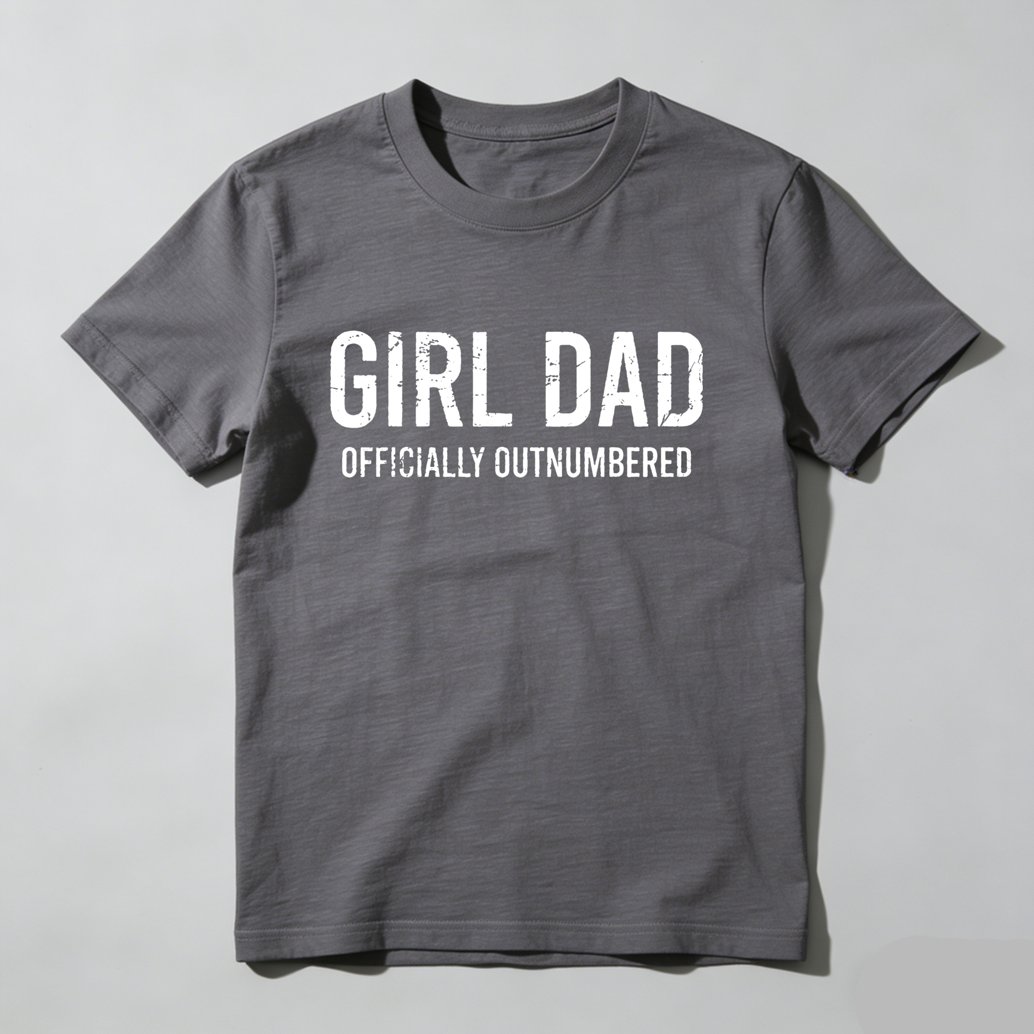 Girl Dad Officially Outnumbered T Shirt Made In Usa