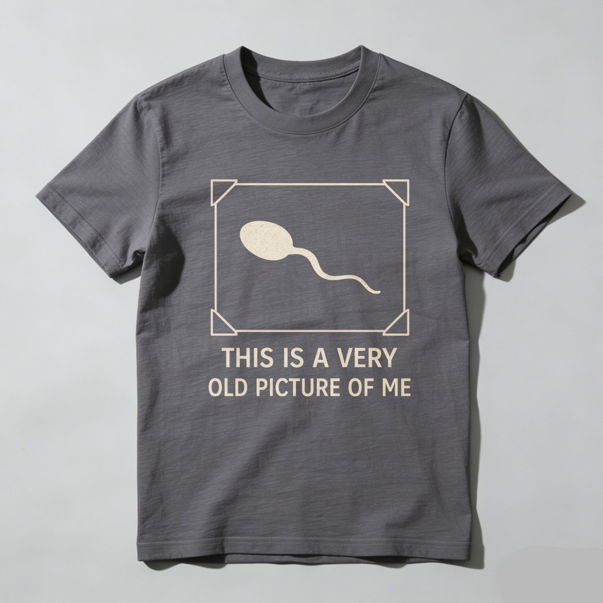 TEECURENTThis Is A Very Old Picture Of Me Sperm T-Shirt Funny Humor Men Women Black Shirt-TeeCurent