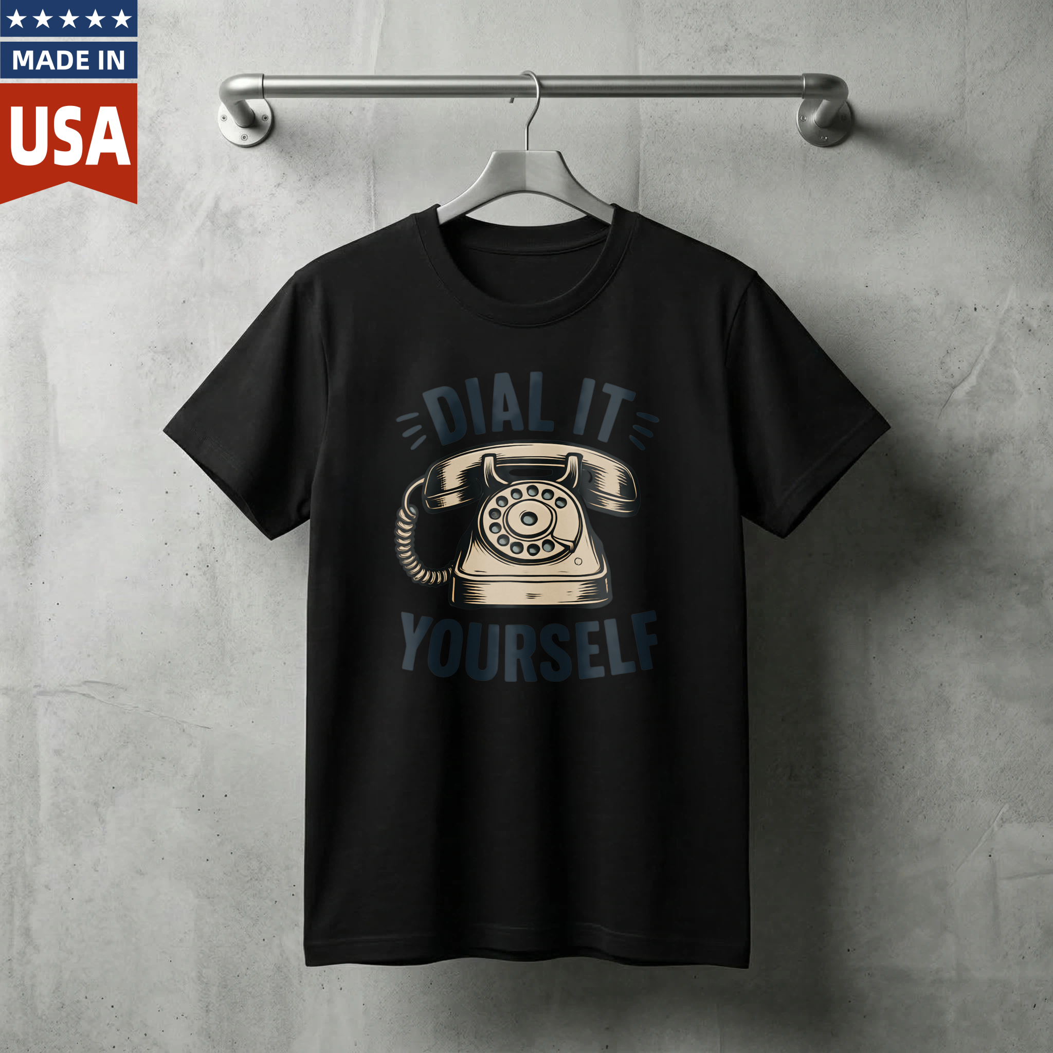 Dial It Yourself Vintage Telephone Graphic T-Shirt Made In Usa