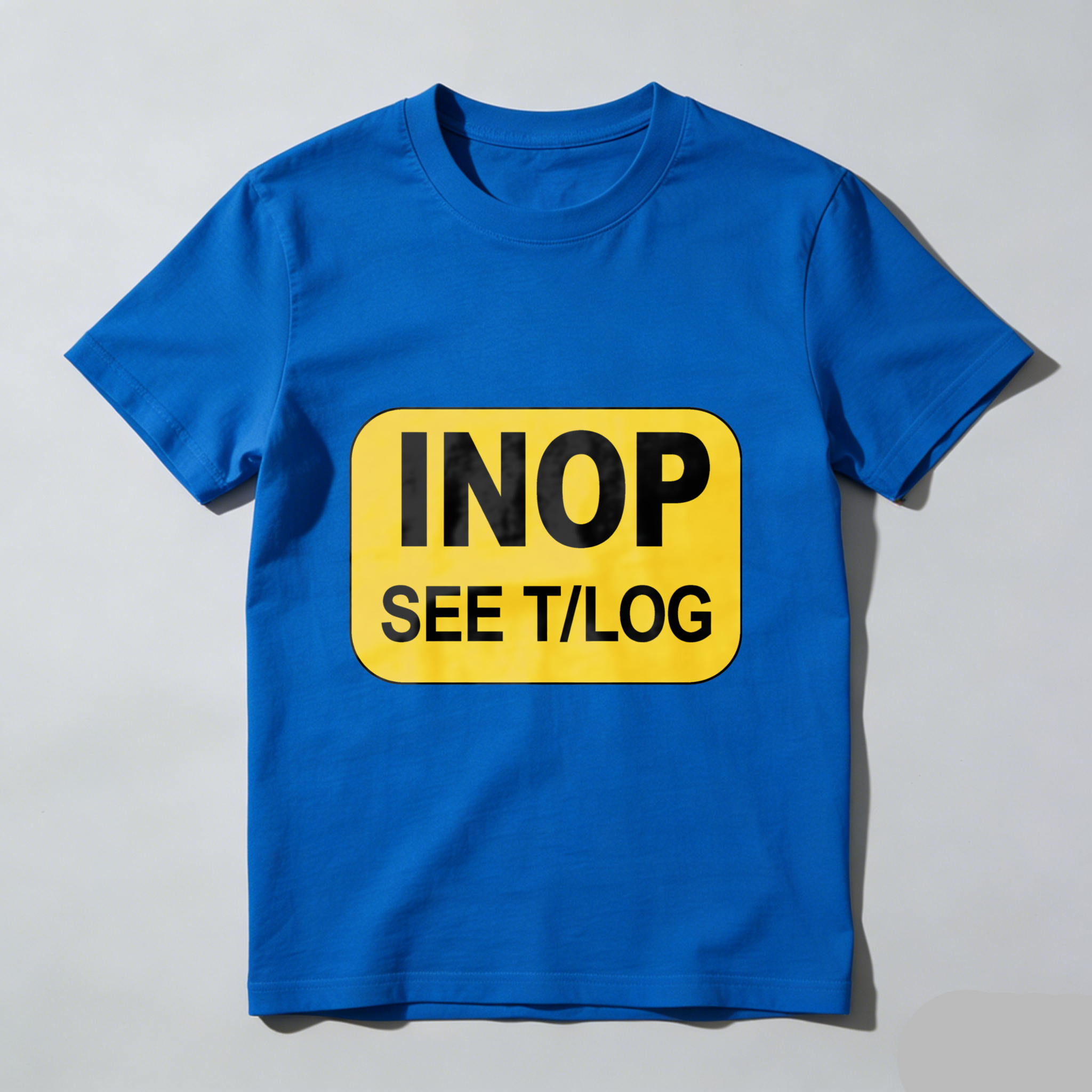 Inop See T Log Aviation Warning Sign T Shirt Black Men Women Unisex Crewneck Shirt