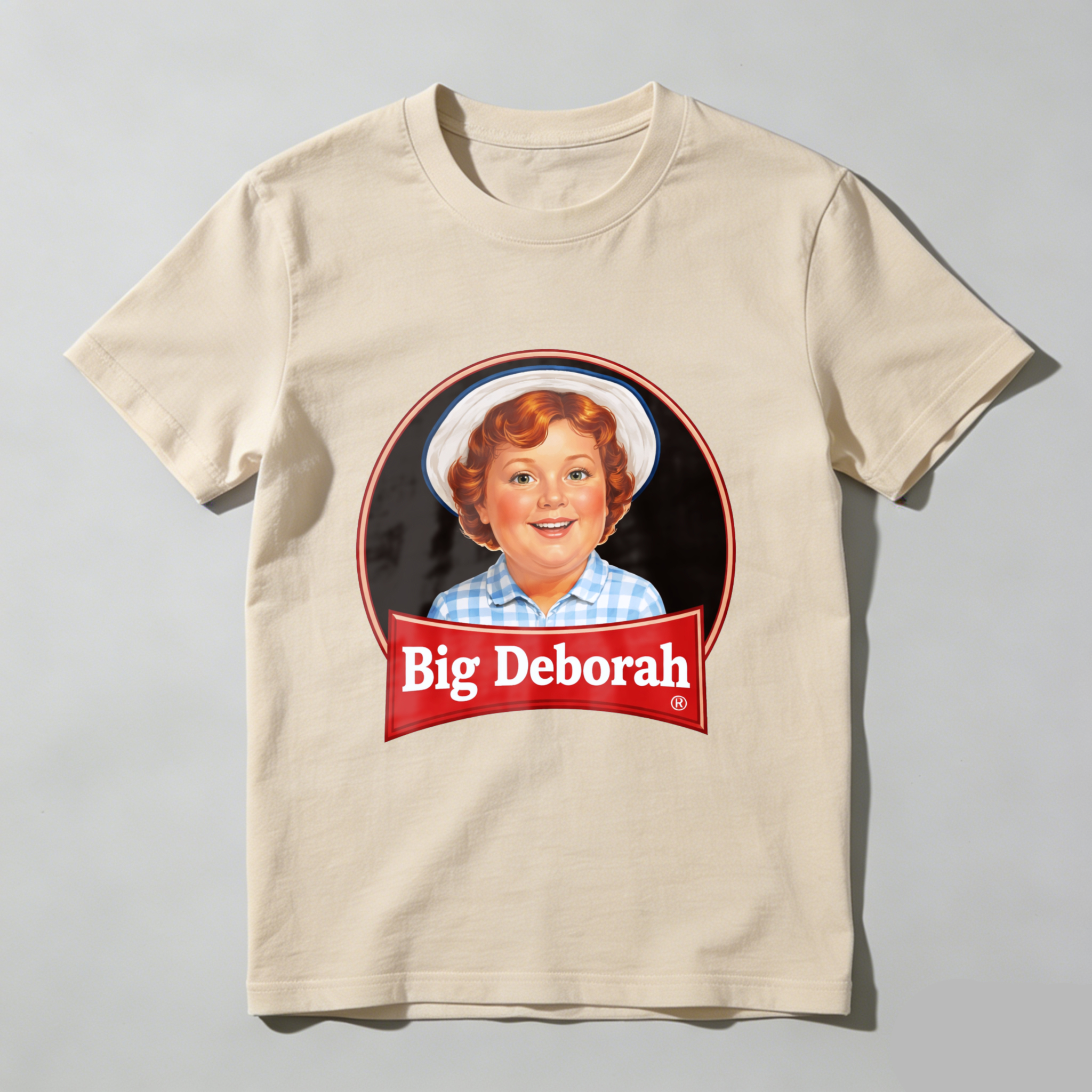 TEECURENT Big Deborah T Shirt With Vintage Girl Design Black Cotton Unisex Top For Men Women And Kids