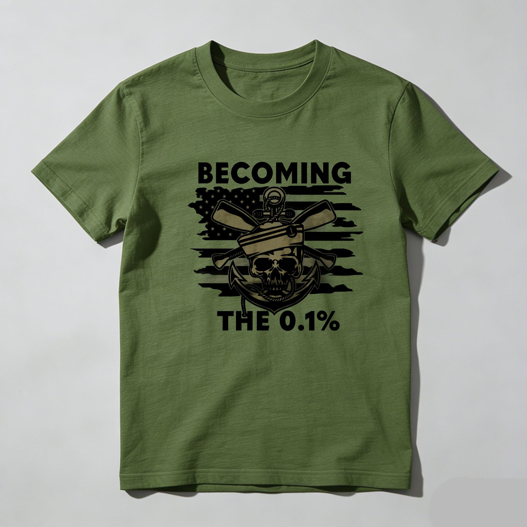 TEECURENT Becoming The 0.1 Percent Pure Cotton Short Sleeve T Shirt-TeeCurent
